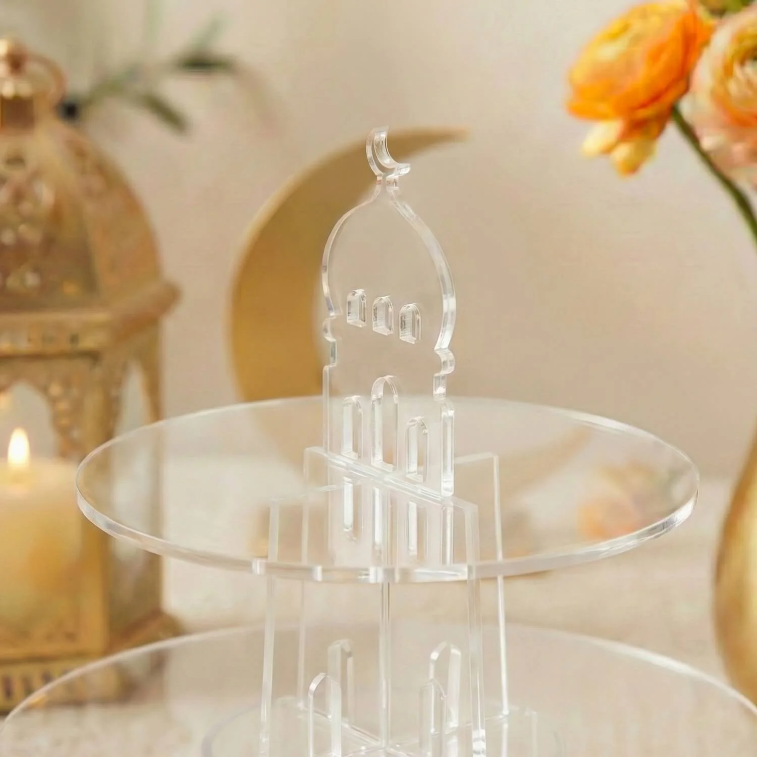 3-Tier Round Acrylic Serving Stand – Ramadan Date & Sweets Tower - Image 13