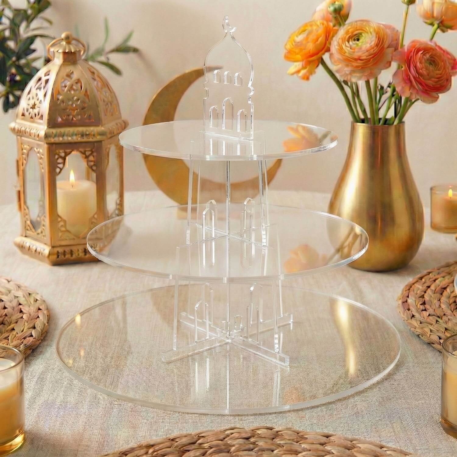 3-Tier Round Acrylic Serving Stand – Ramadan Date & Sweets Tower - Image 14