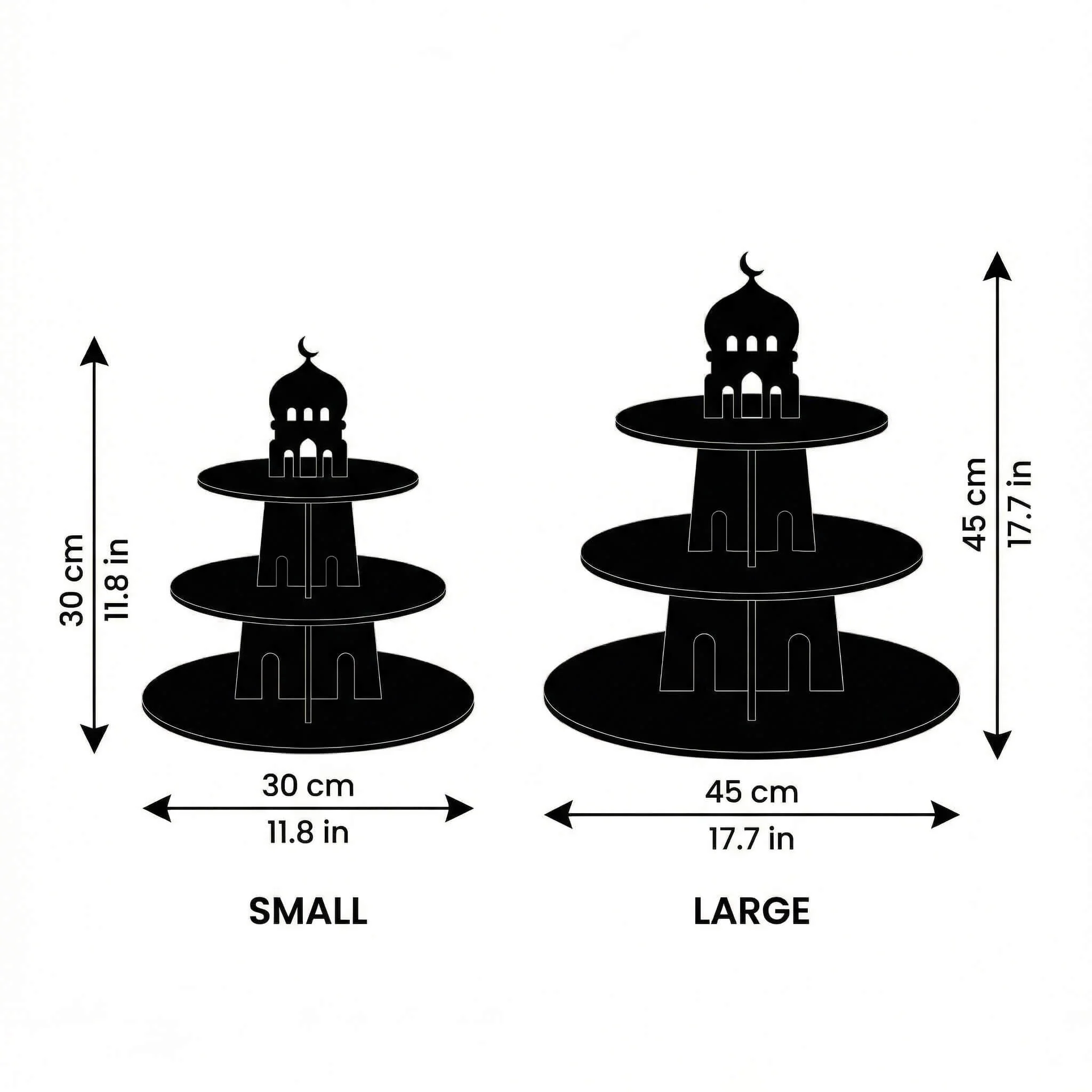 3-Tier Round Acrylic Serving Stand – Ramadan Date & Sweets Tower - Image 6