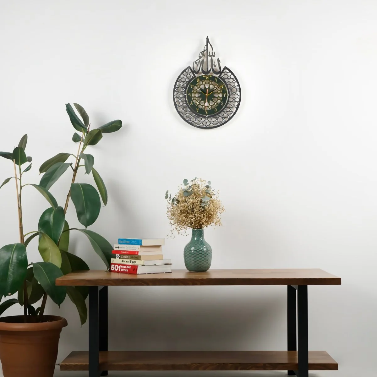 Allah (SWT) Name Islamic Wall Clock With Arabic Numbers - Image 14