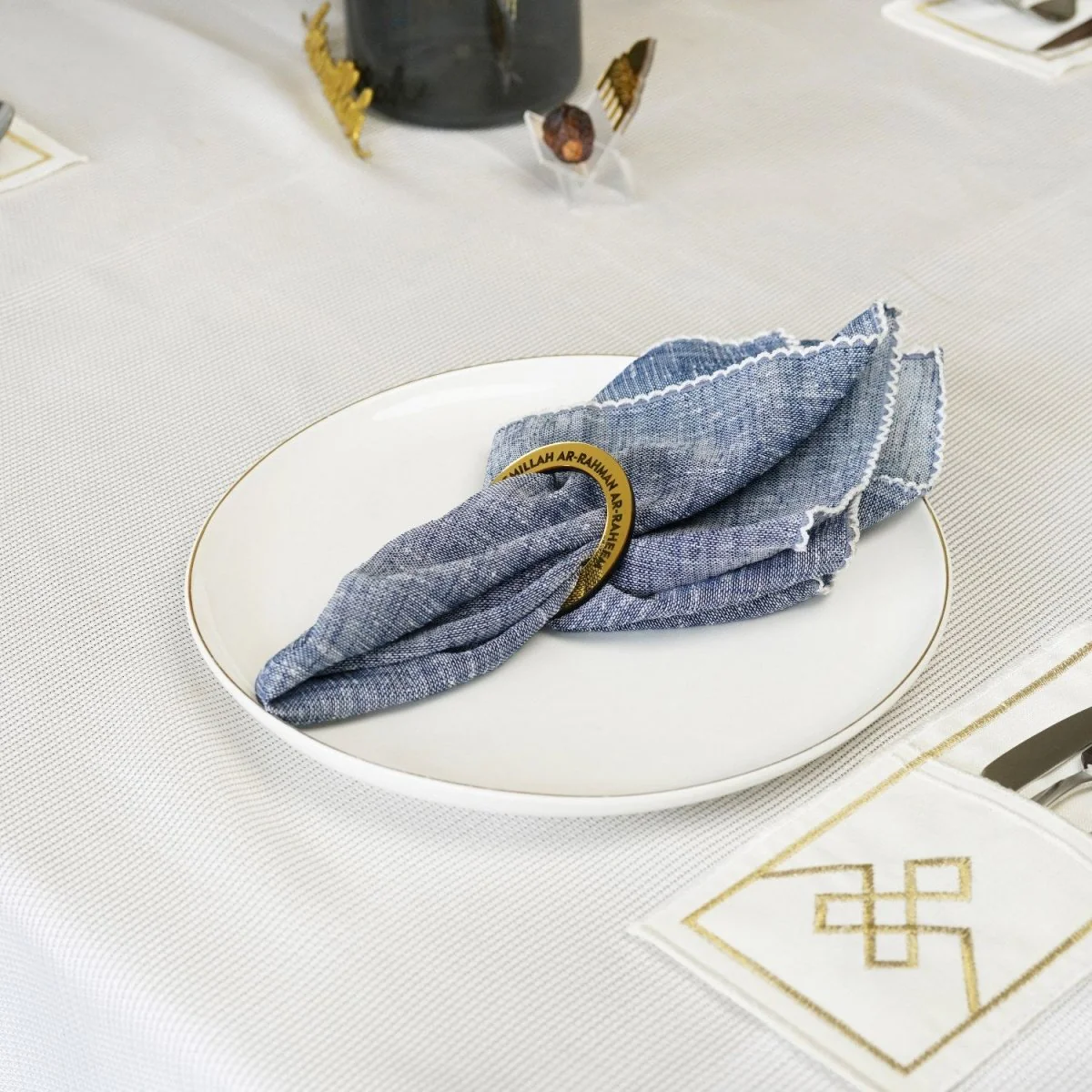 Bismillah Al-Rahman Al-Raheem Napkin Holder | Circular Islamic Table Decor - Image 16