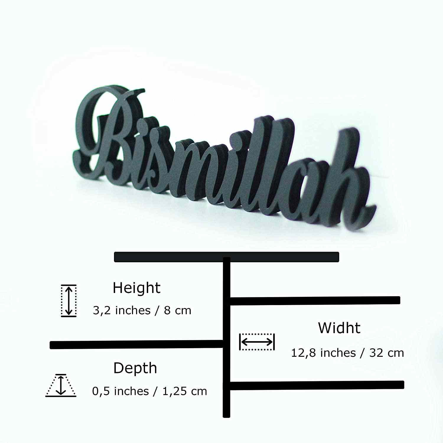 Bismillah, Alhamdulillah, MashAllah Latin Islamic Tabletop Art Decor - Image 27