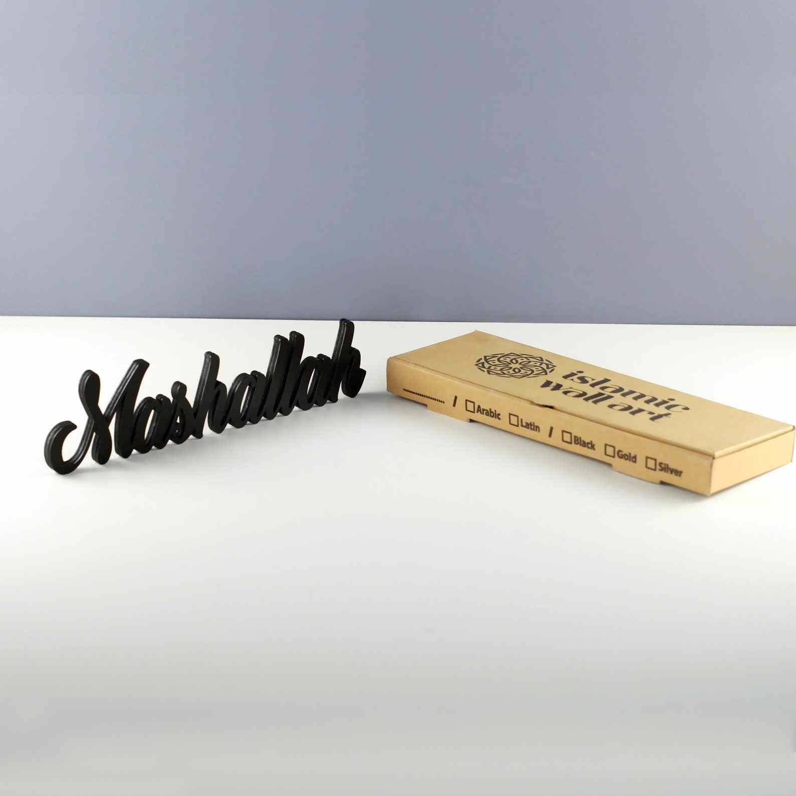 Bismillah, Alhamdulillah, MashAllah Latin Islamic Tabletop Art Decor - Image 8