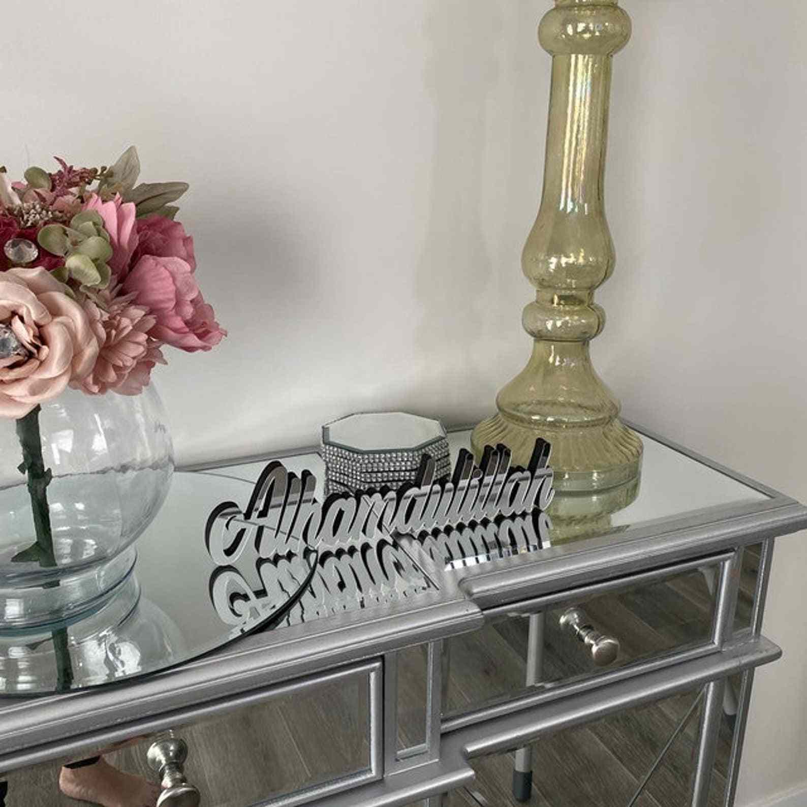 Bismillah, Alhamdulillah, MashAllah Latin Islamic Tabletop Art Decor - Image 9