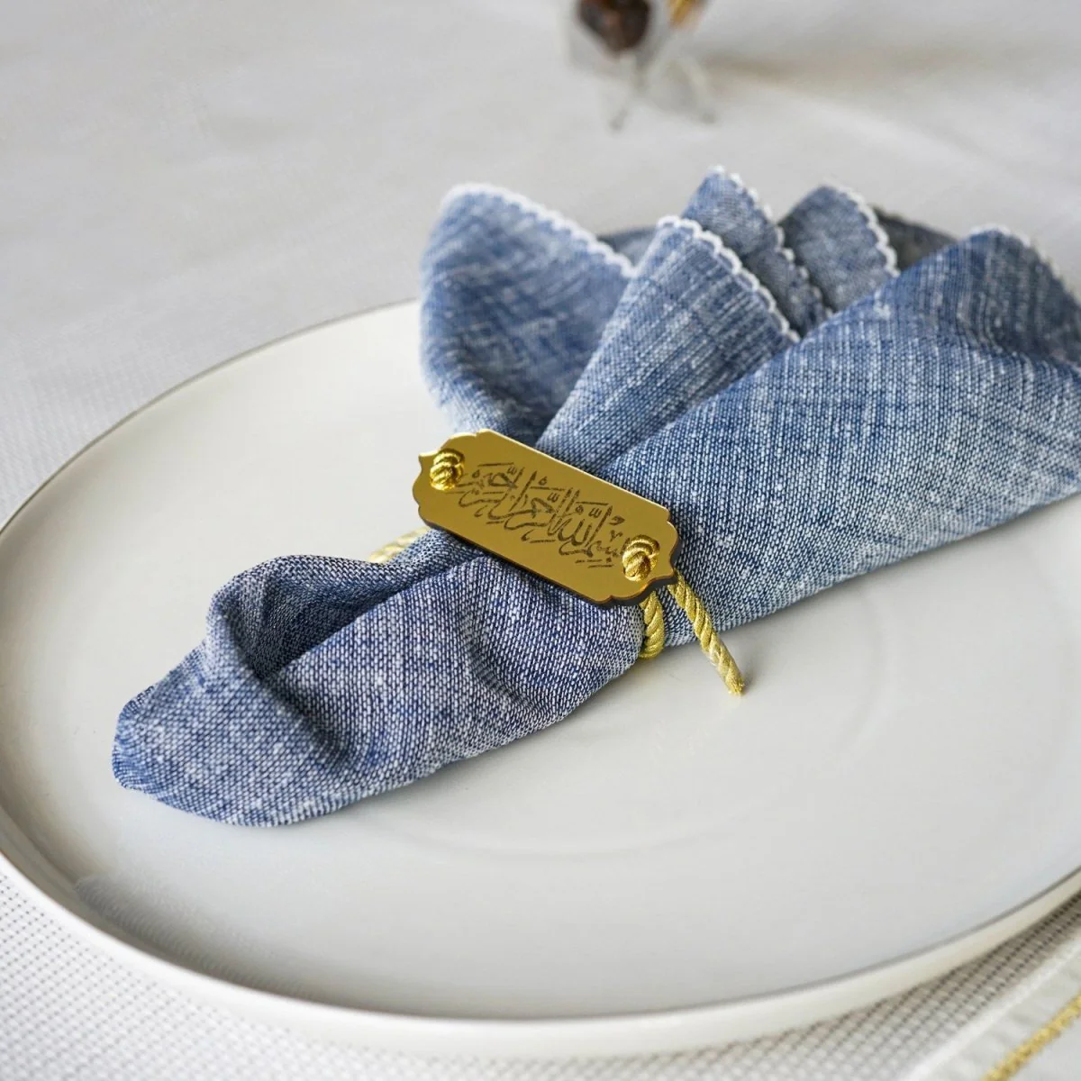 Bismillah Napkin Holder with Hanging String - Suhoor&Iftar Table Decor, 6-12 Pcs - Image 7