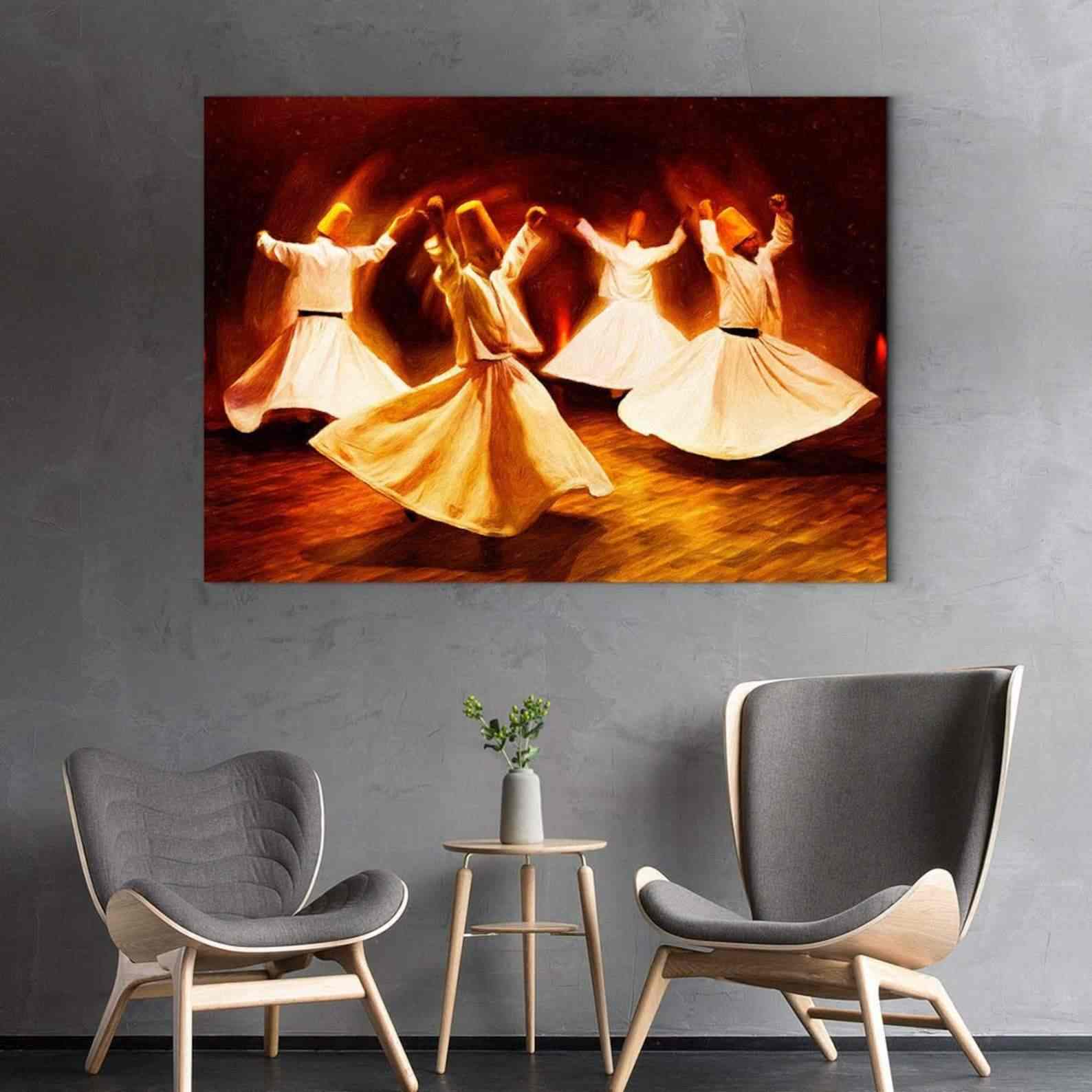 Canvas Printing Whirling Dervish - Islamic Gift Wall Art - Image 2