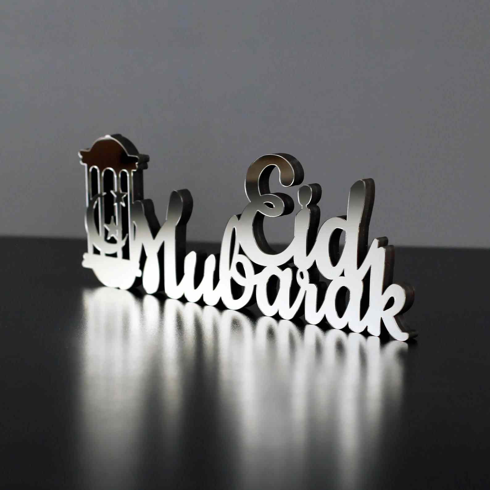 Eid Mubarak Wooden Table Art - Islamic Gift for Ramadan - Image 13