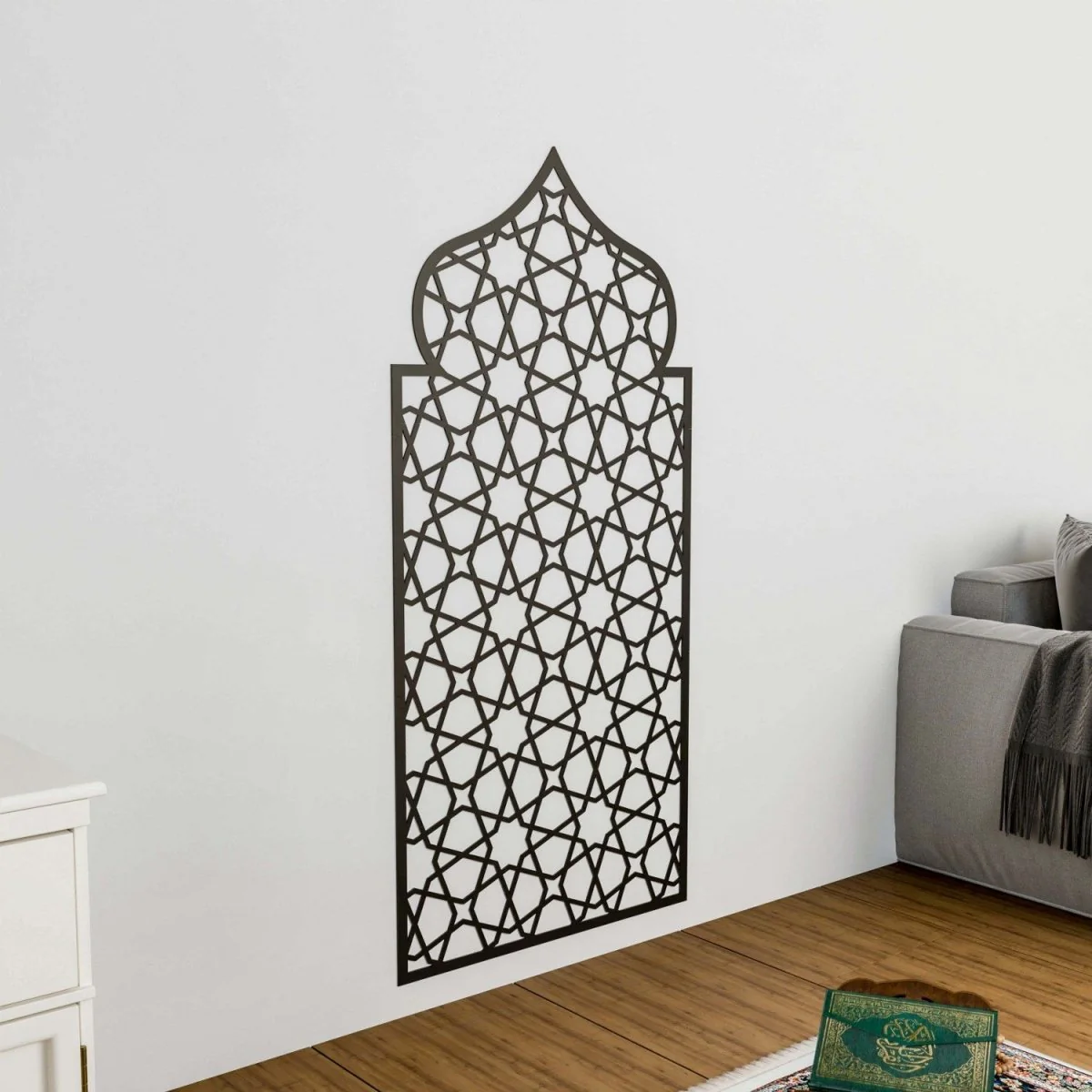 Home Prayer Niche Interior Mihrab - Islamic Gift | 8-Pointed Star Motif - Image 6