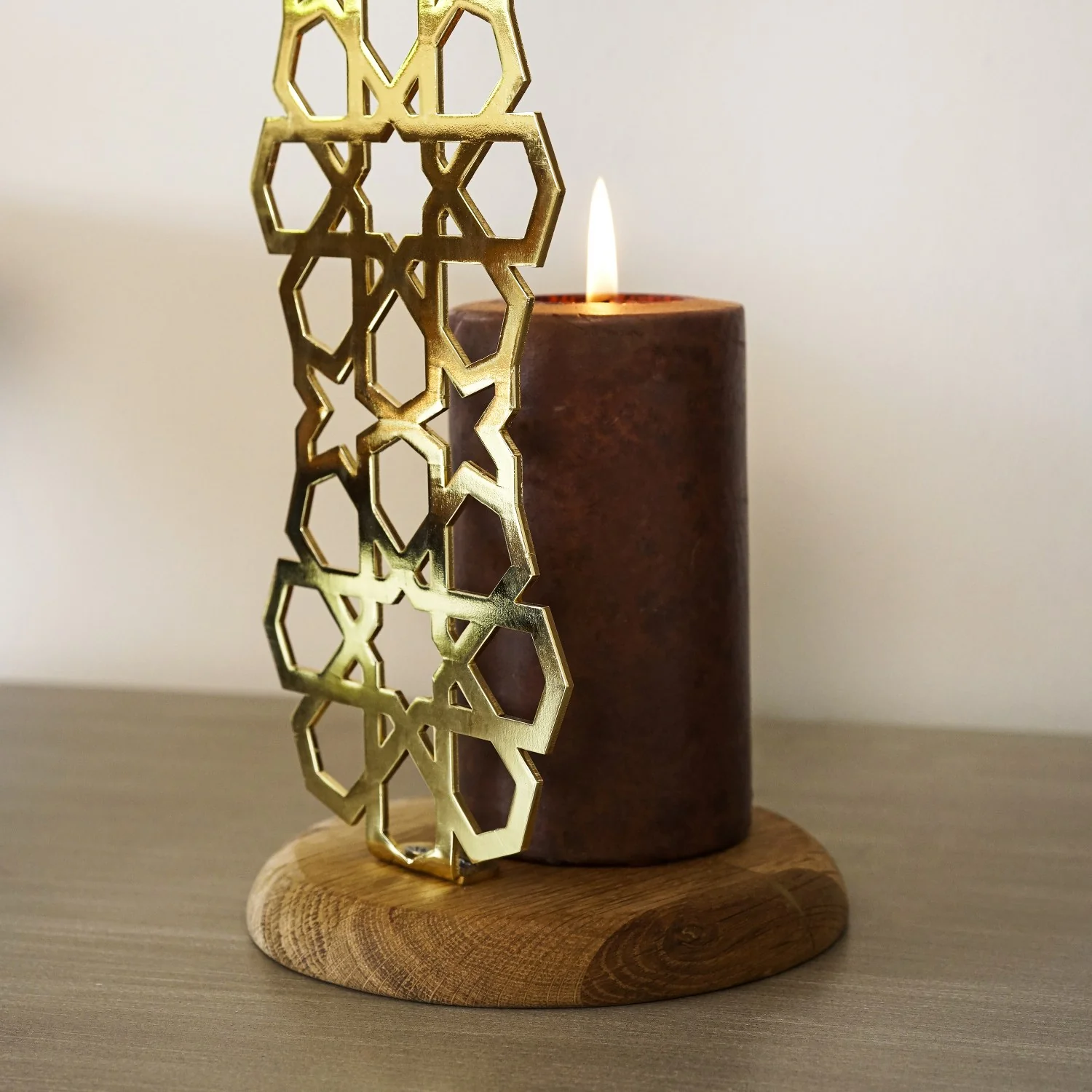 Metal Candleholder Islamic Table Decor - Geometric Design Muslim Gift - Image 3