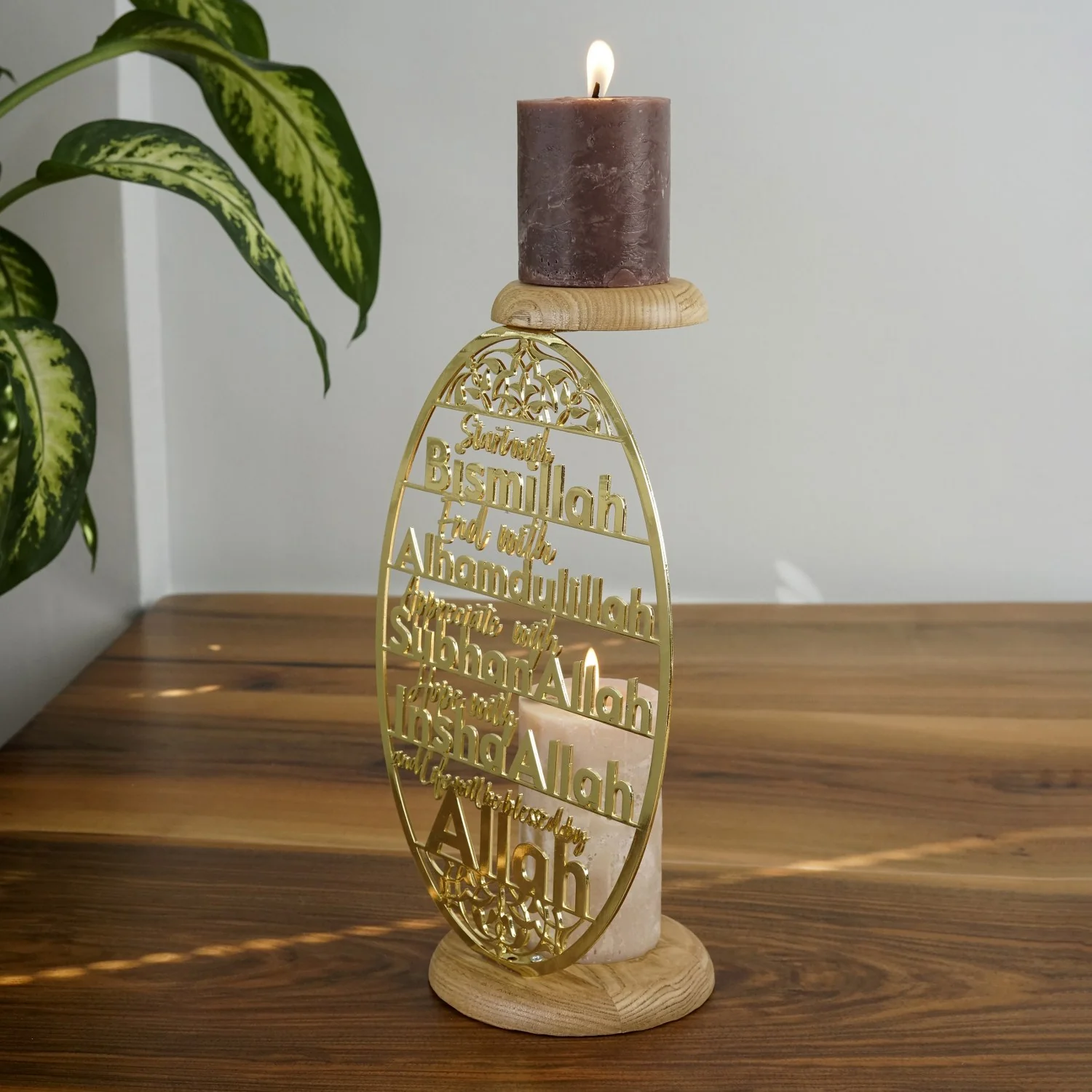 Islamic Candleholder | 4 Powerful Dhikr in Islam - Dining Table Decor for Muslims - Image 15