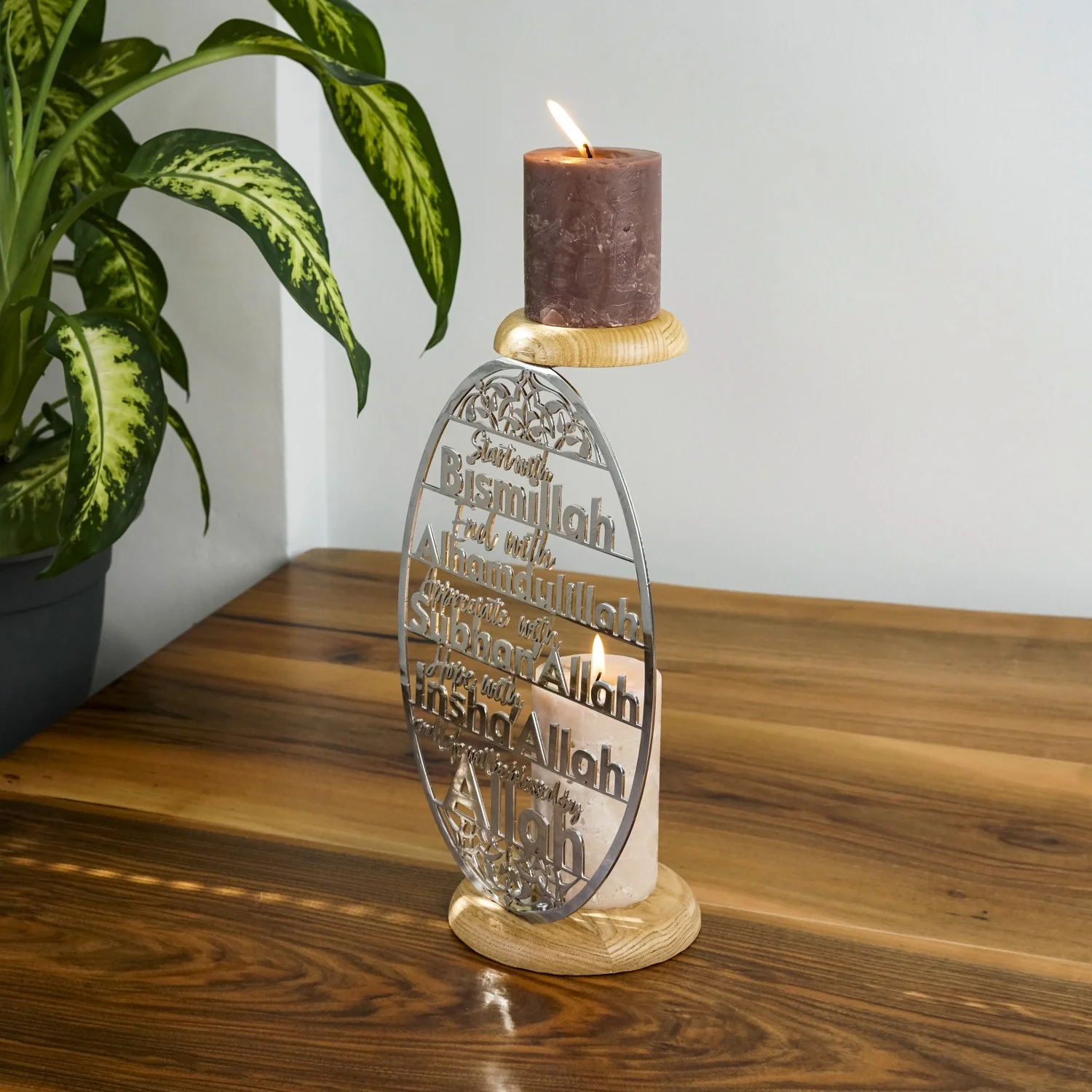 Islamic Candleholder | 4 Powerful Dhikr in Islam - Dining Table Decor for Muslims - Image 23