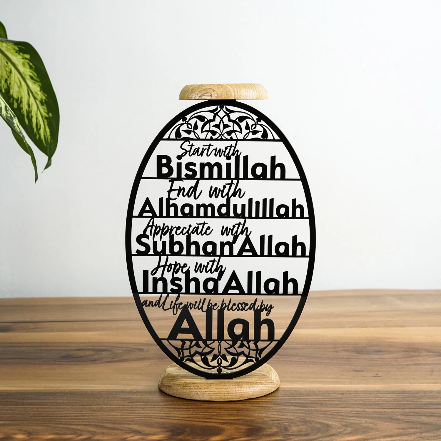 Islamic Candleholder | 4 Powerful Dhikr in Islam - Dining Table Decor for Muslims - Image 6