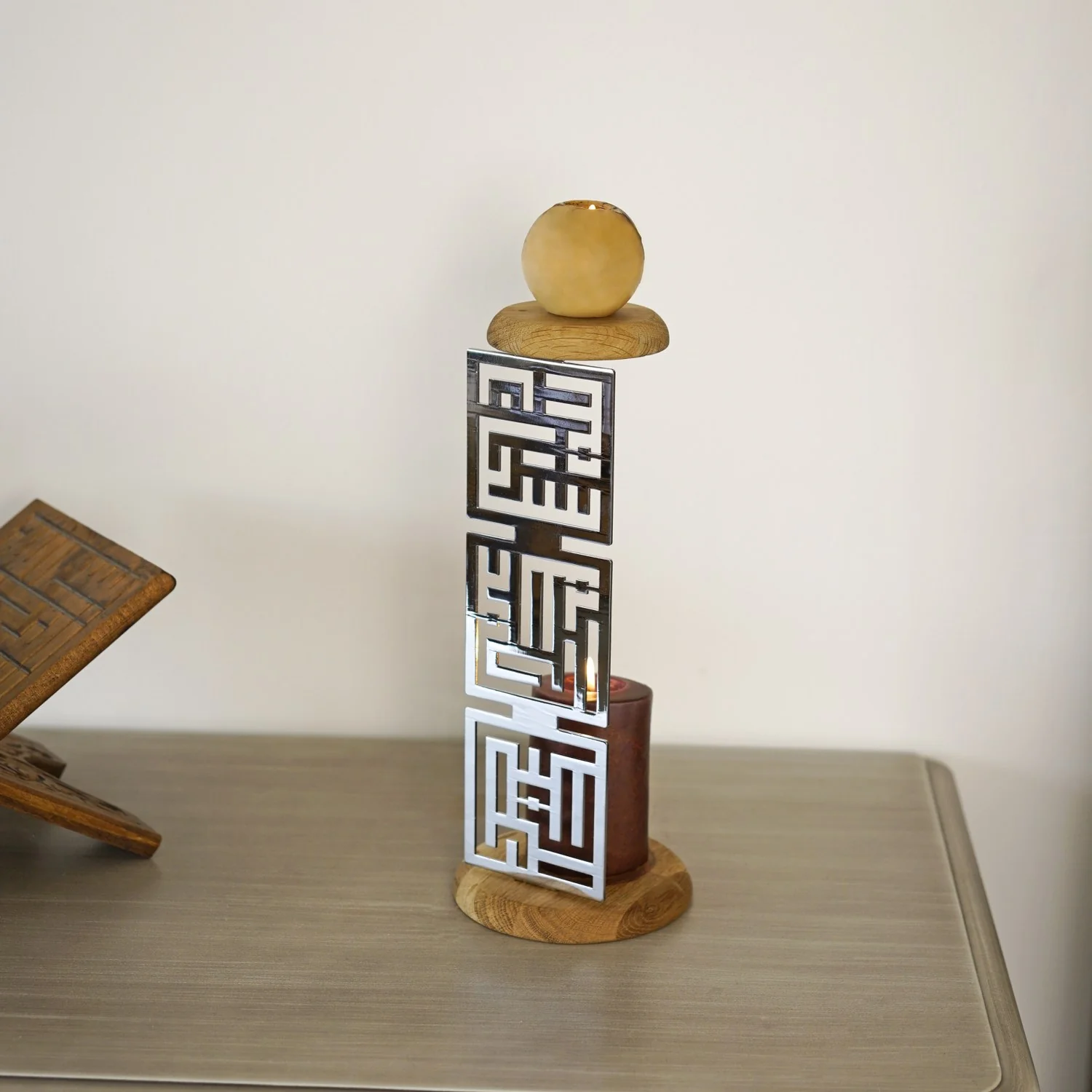 Metal Candleholder Islamic Table Dekor - Subhanallah Alhamdulillah Allahu Akbar - Image 14