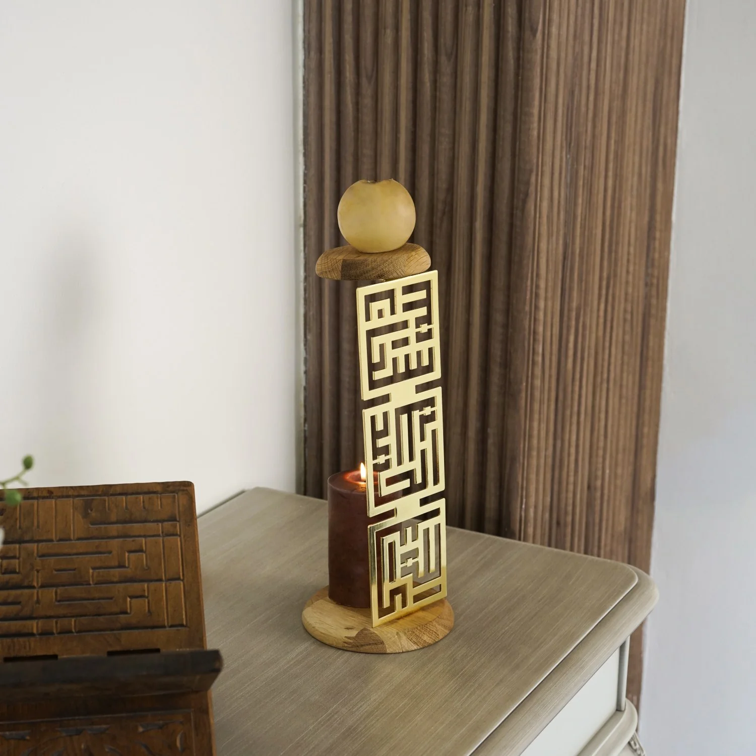 Metal Candleholder Islamic Table Dekor - Subhanallah Alhamdulillah Allahu Akbar - Image 7