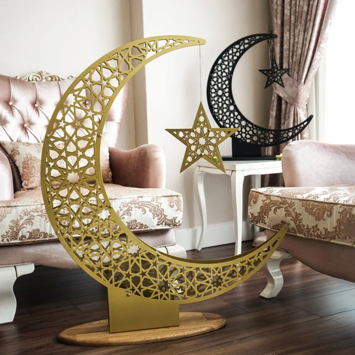 Crescent Moon & Star Ramadan Decor - Metal Islamic Home Decoration - Image 14
