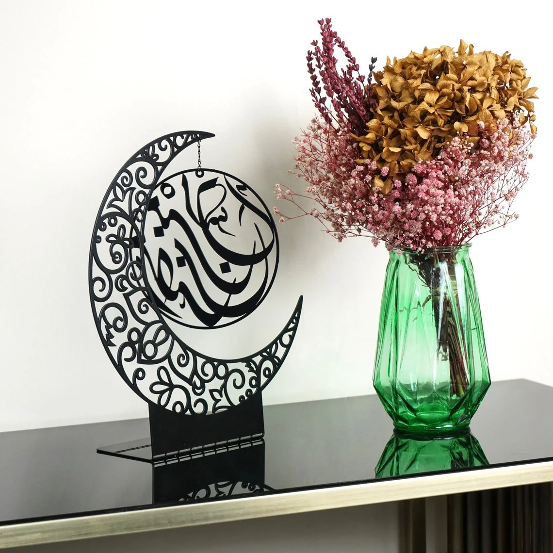 Moon Shape Metal Islamic Table Decor - Muslim Gift - Image 2