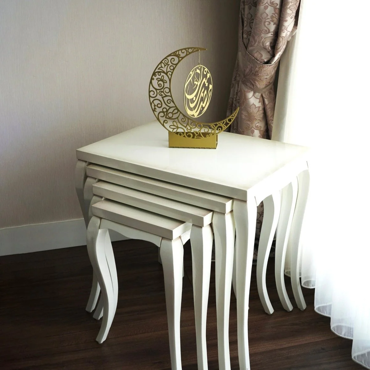 Moon Shape Metal Islamic Table Decor - Muslim Gift - Image 8
