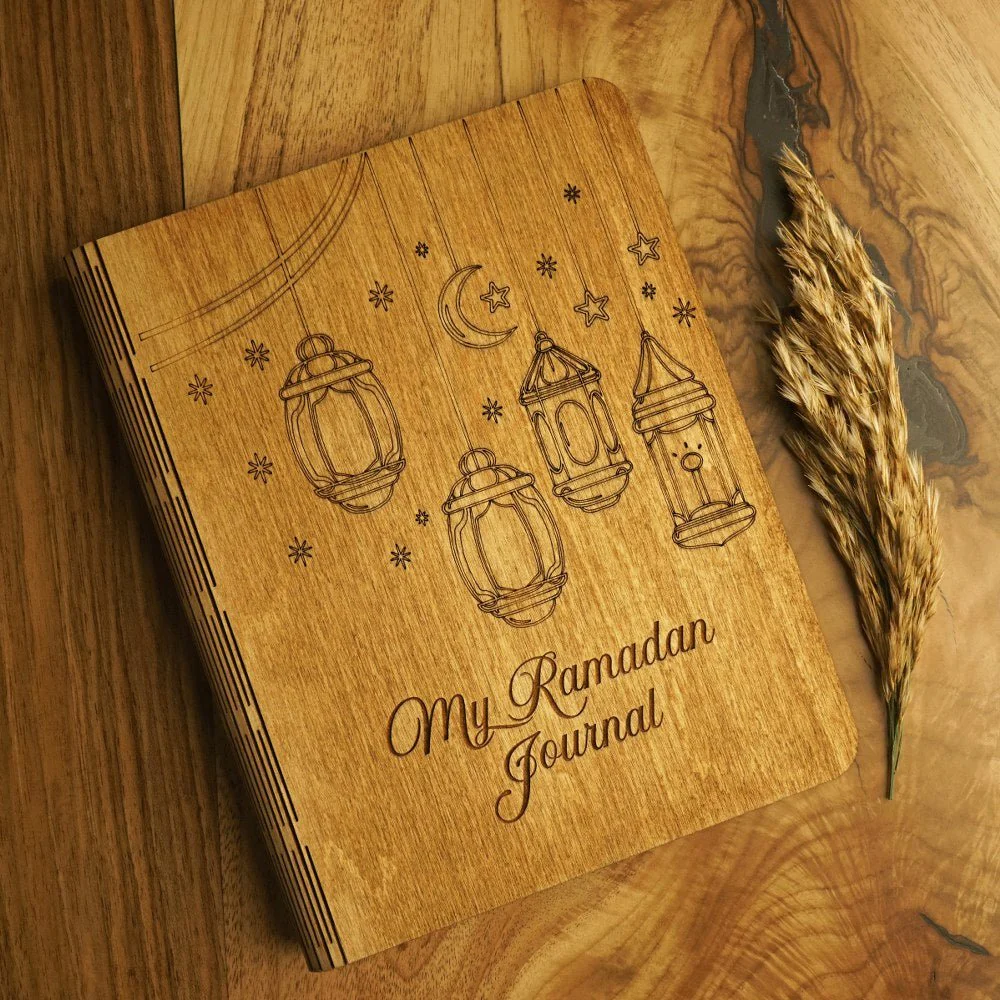 Ramadan Journal for Family Wooden Cover Journal Ramadan Planner - Islamic Gift - Image 11