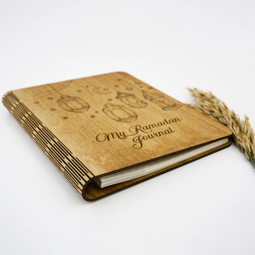 Ramadan Journal for Family Wooden Cover Journal Ramadan Planner - Islamic Gift - Image 4