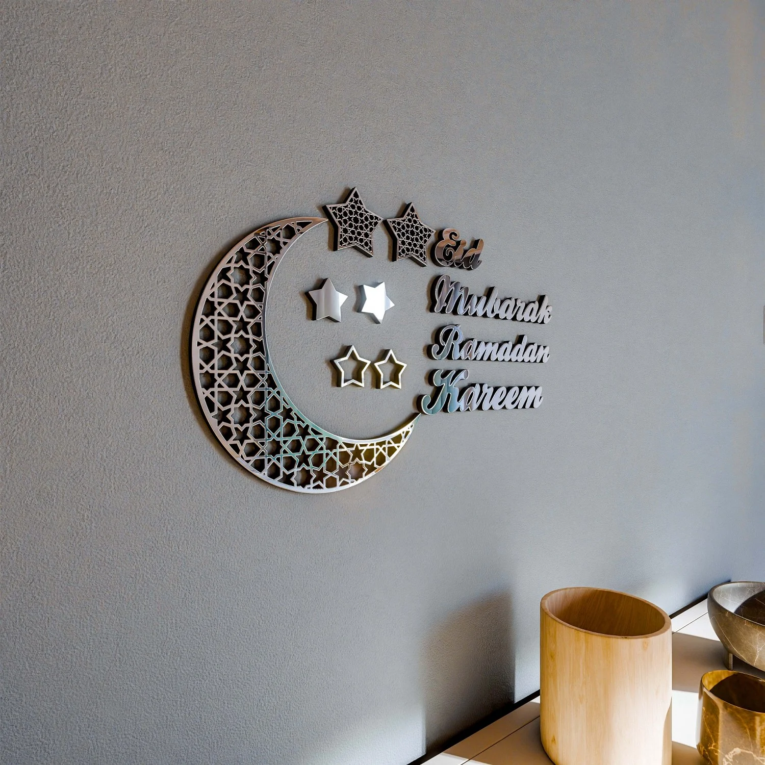 Ramadan Kareem Eid Mubarak Wooden Islamic Wall Art - Islamic Gift - Image 10