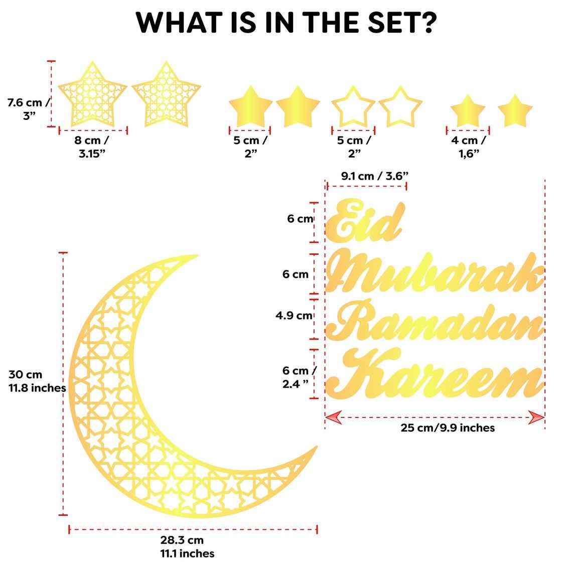 Ramadan Kareem Eid Mubarak Wooden Islamic Wall Art - Islamic Gift - Image 4