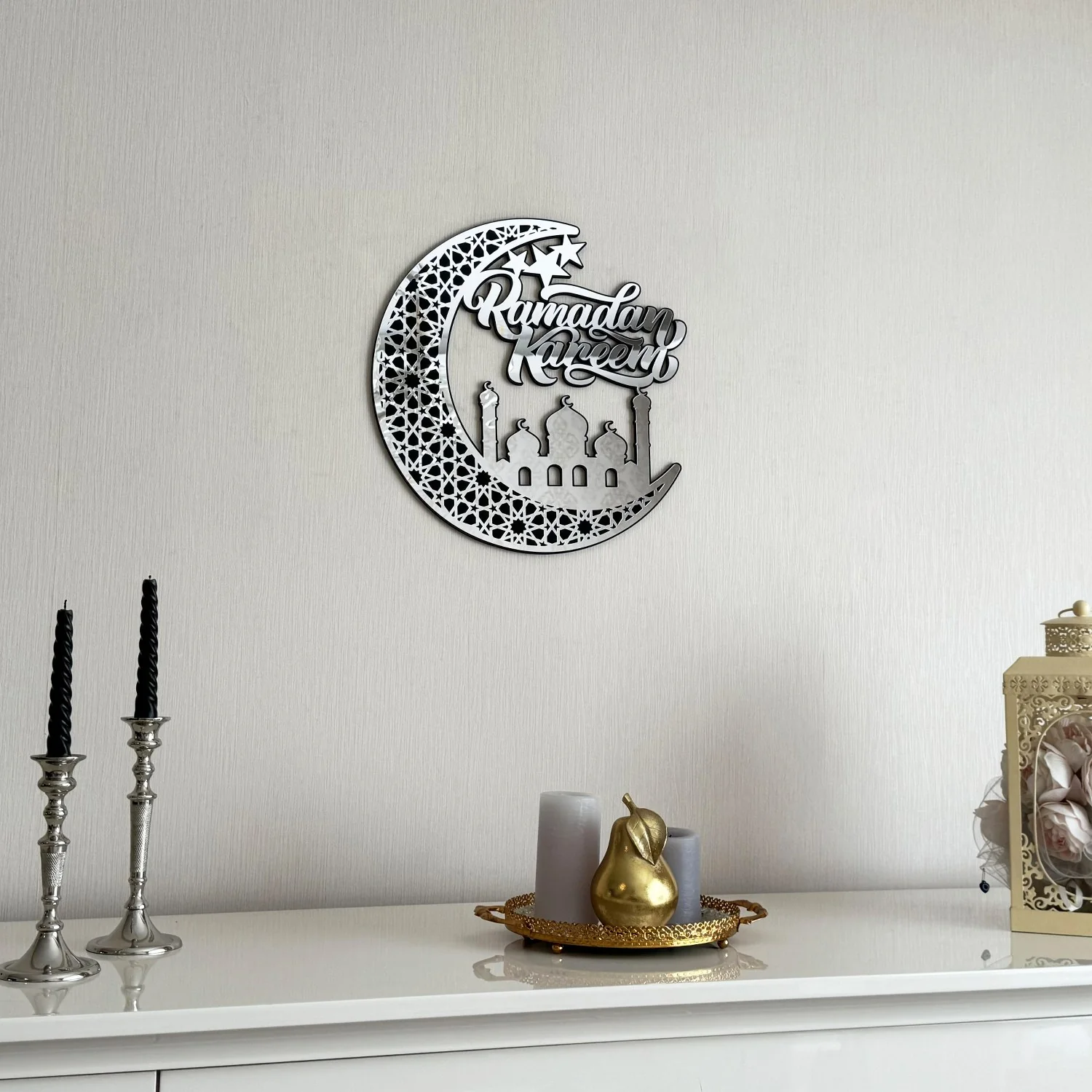 Ramadan Kareem - Wooden Islamic Wall Art | Muslim Gift Lunate Decor - Image 12