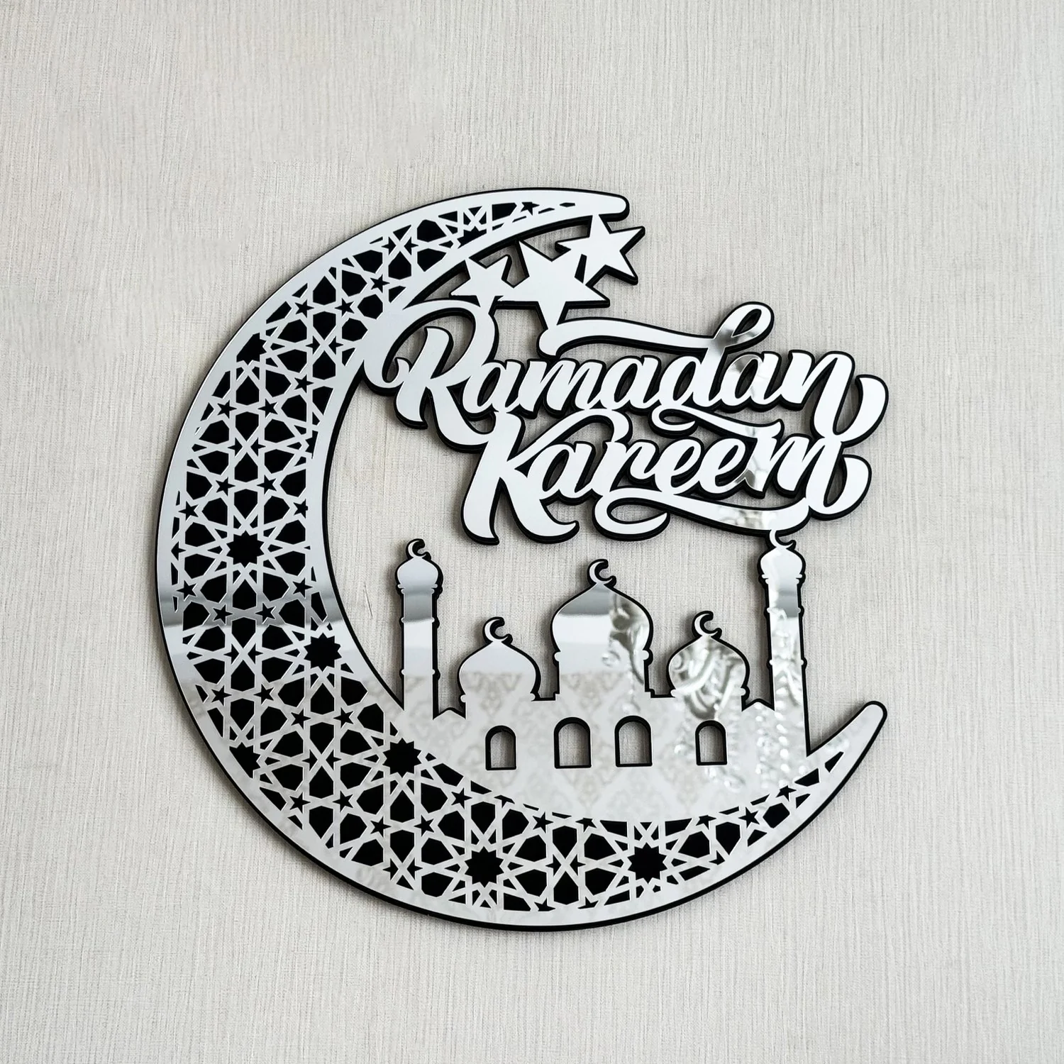 Ramadan Kareem - Wooden Islamic Wall Art | Muslim Gift Lunate Decor - Image 5
