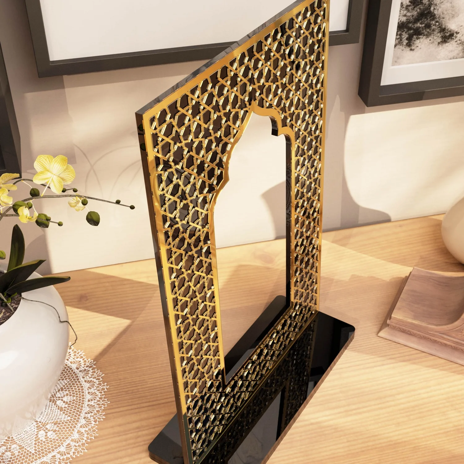 Islamic Mihrab Tabletop Decor – Modern Mosque Arch Art - Image 13