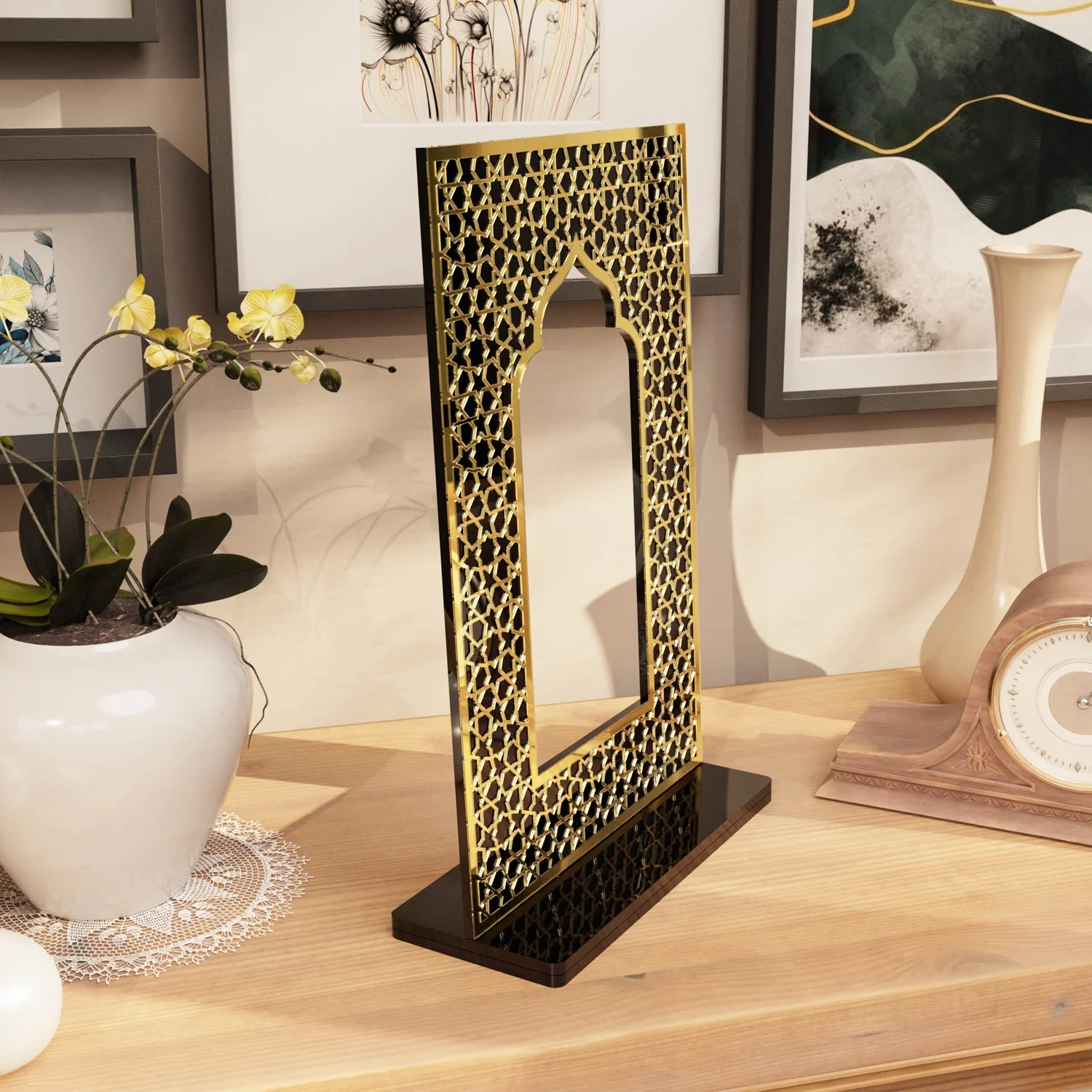 Islamic Mihrab Tabletop Decor – Modern Mosque Arch Art - Image 14