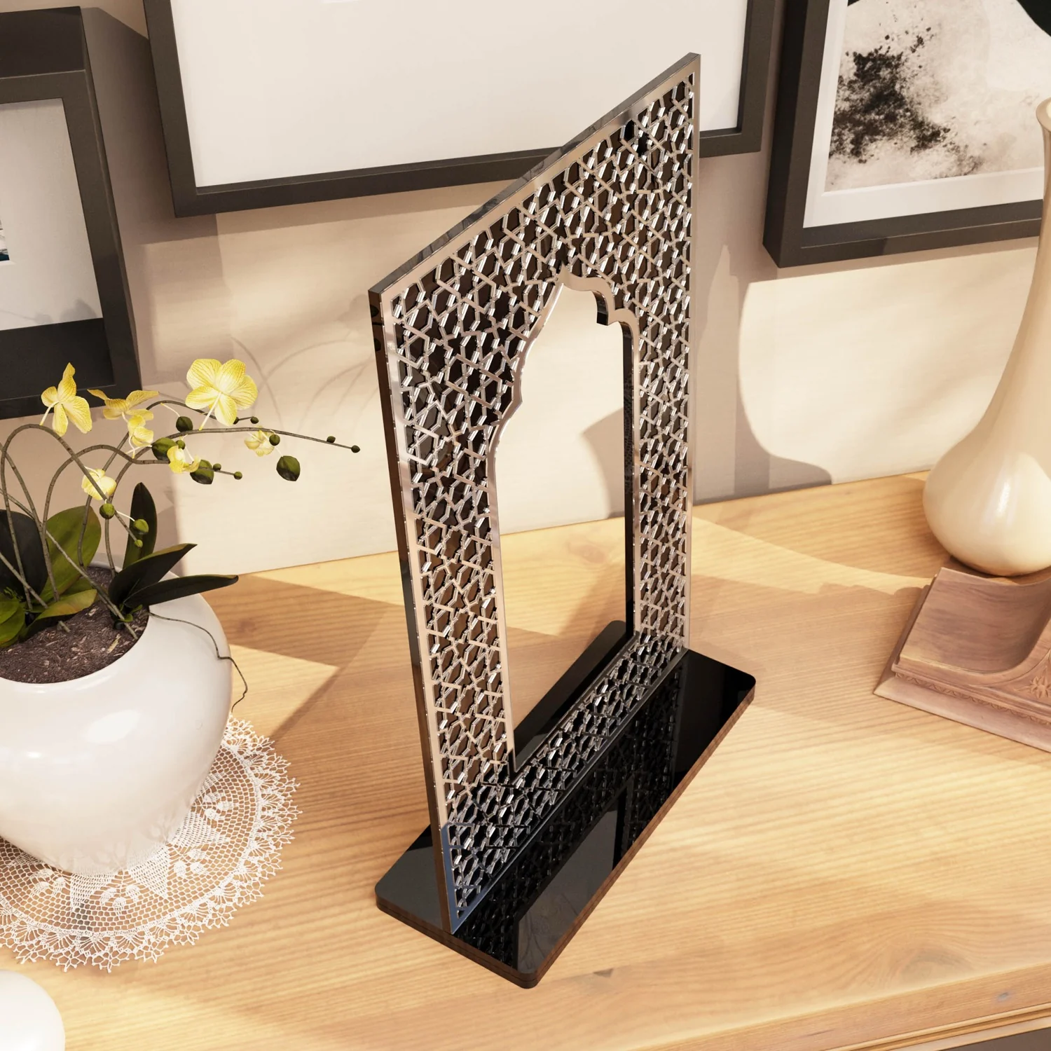 Islamic Mihrab Tabletop Decor – Modern Mosque Arch Art - Image 17