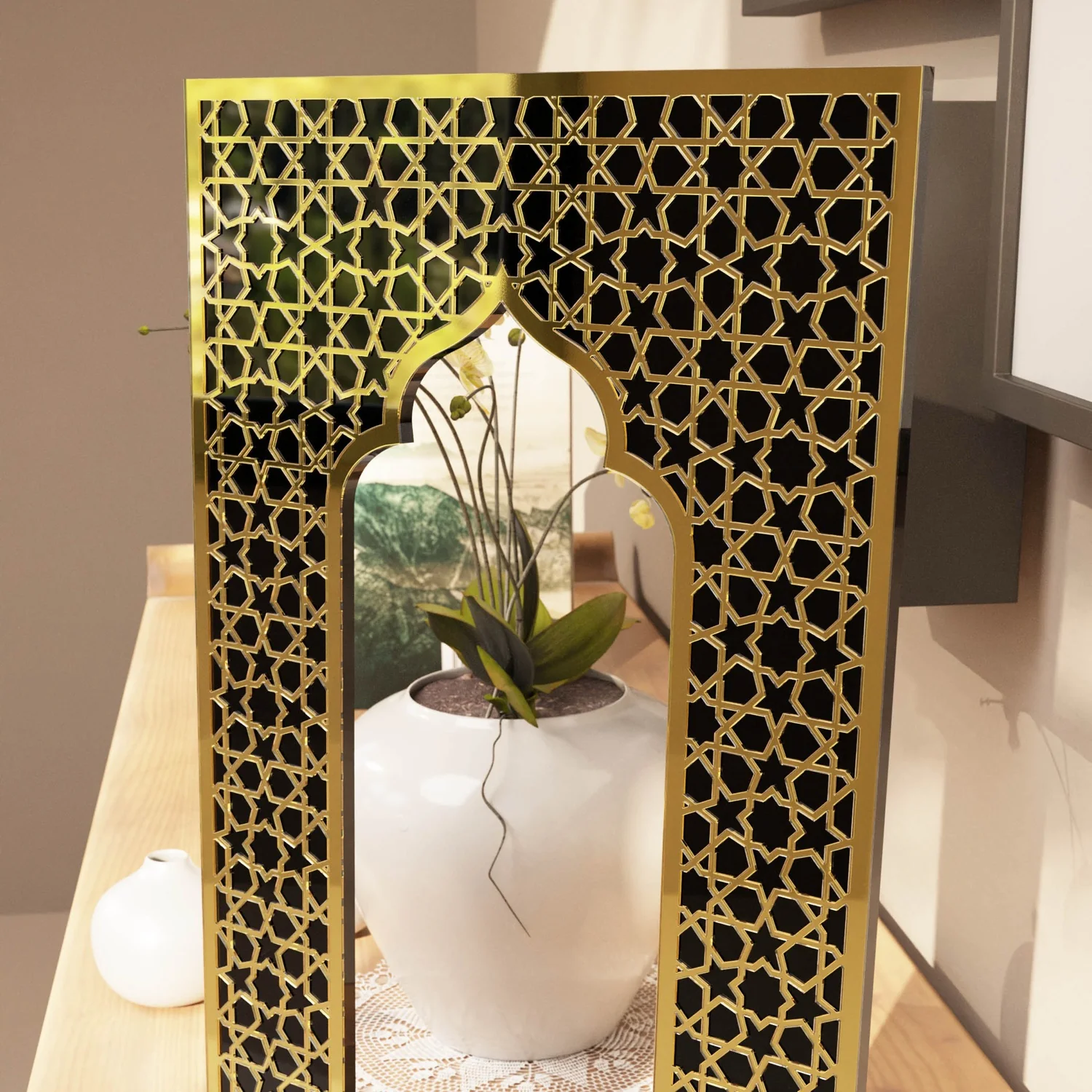 Islamic Mihrab Tabletop Decor – Modern Mosque Arch Art - Image 6