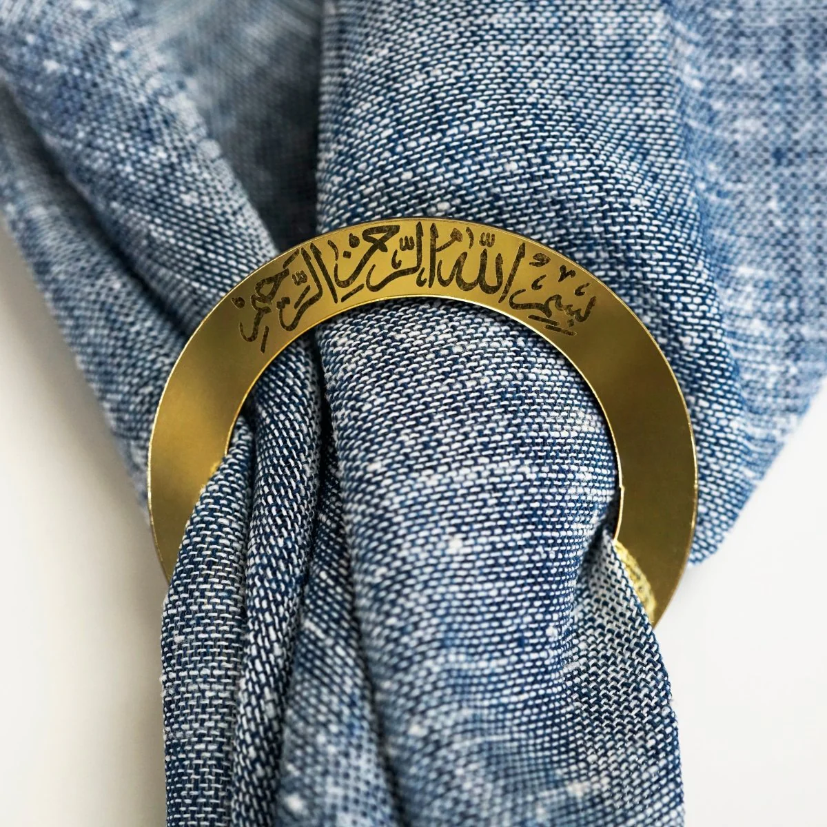 Islamic Napkin Holder - Circular Thuluth Bismillah | Muslim Dining Table Decor