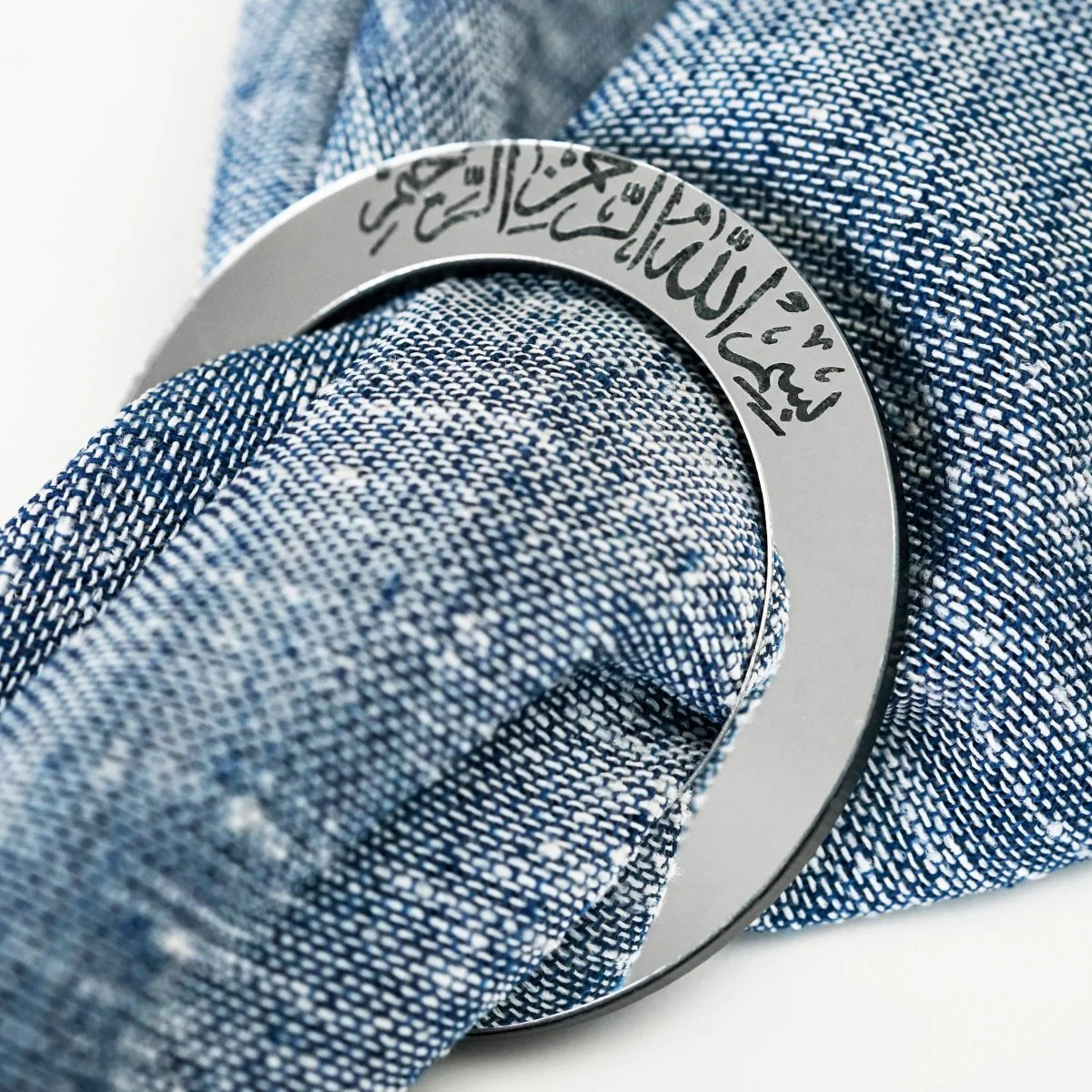 Islamic Napkin Holder - Circular Thuluth Bismillah | Muslim Dining Table Decor - Image 3
