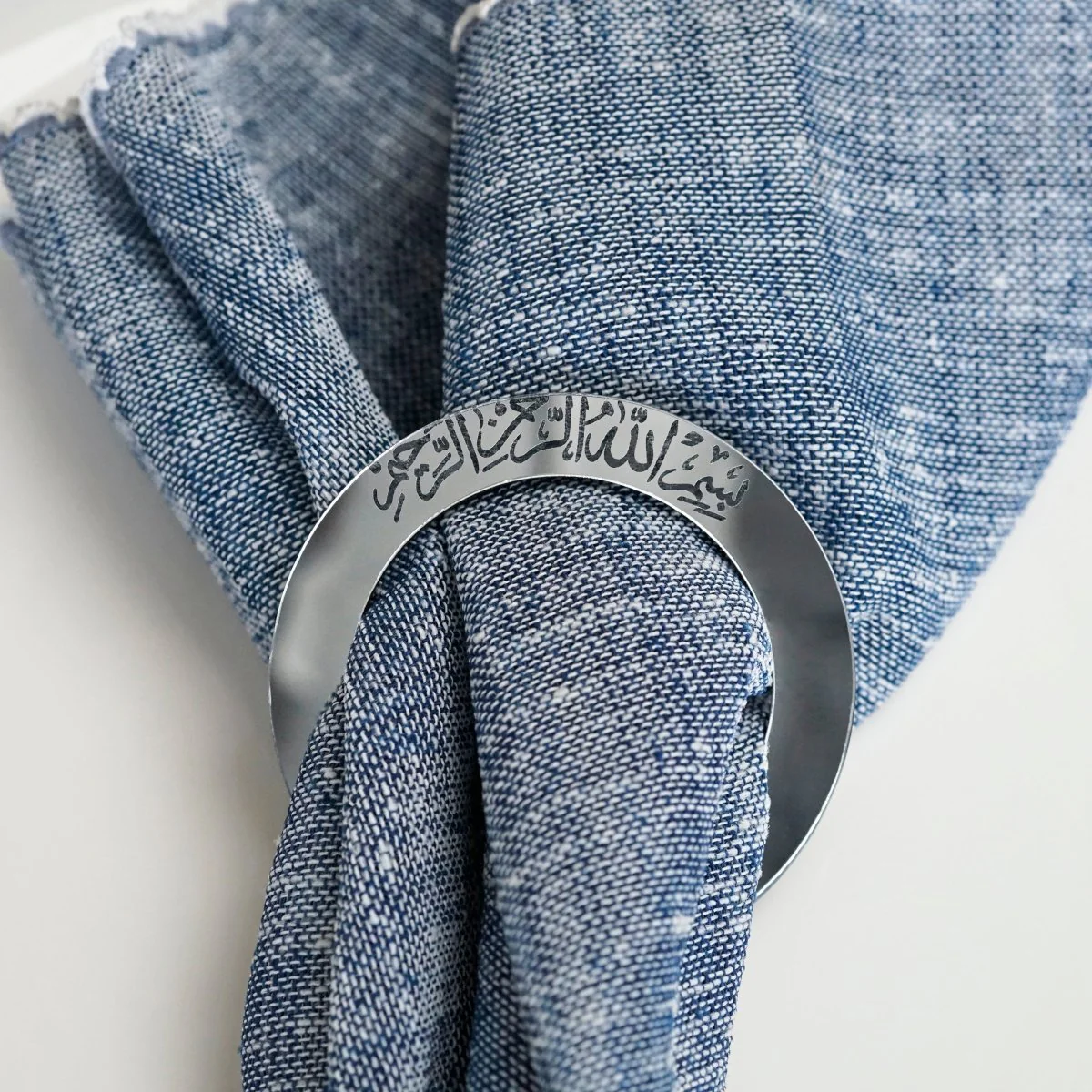 Islamic Napkin Holder - Circular Thuluth Bismillah | Muslim Dining Table Decor - Image 7