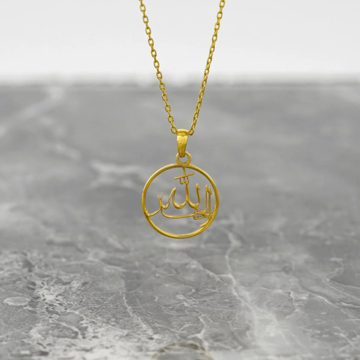 Islamic Necklace - Alhamdulillah 18K Gold Plated Silver Pendant - Image 2