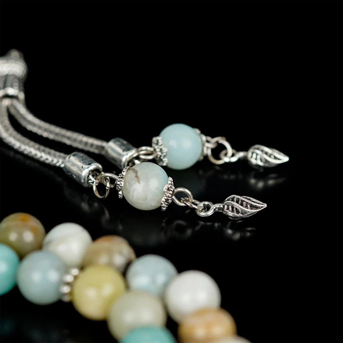 Islamic Prayer Beads | Multi-Colored Amazonite Stone Beads - Dhikr Misbaha - Image 4