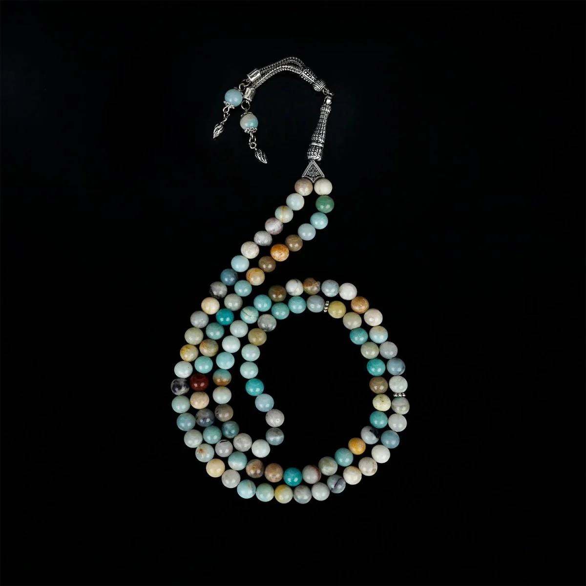 Islamic Prayer Beads | Multi-Colored Amazonite Stone Beads - Dhikr Misbaha - Image 6
