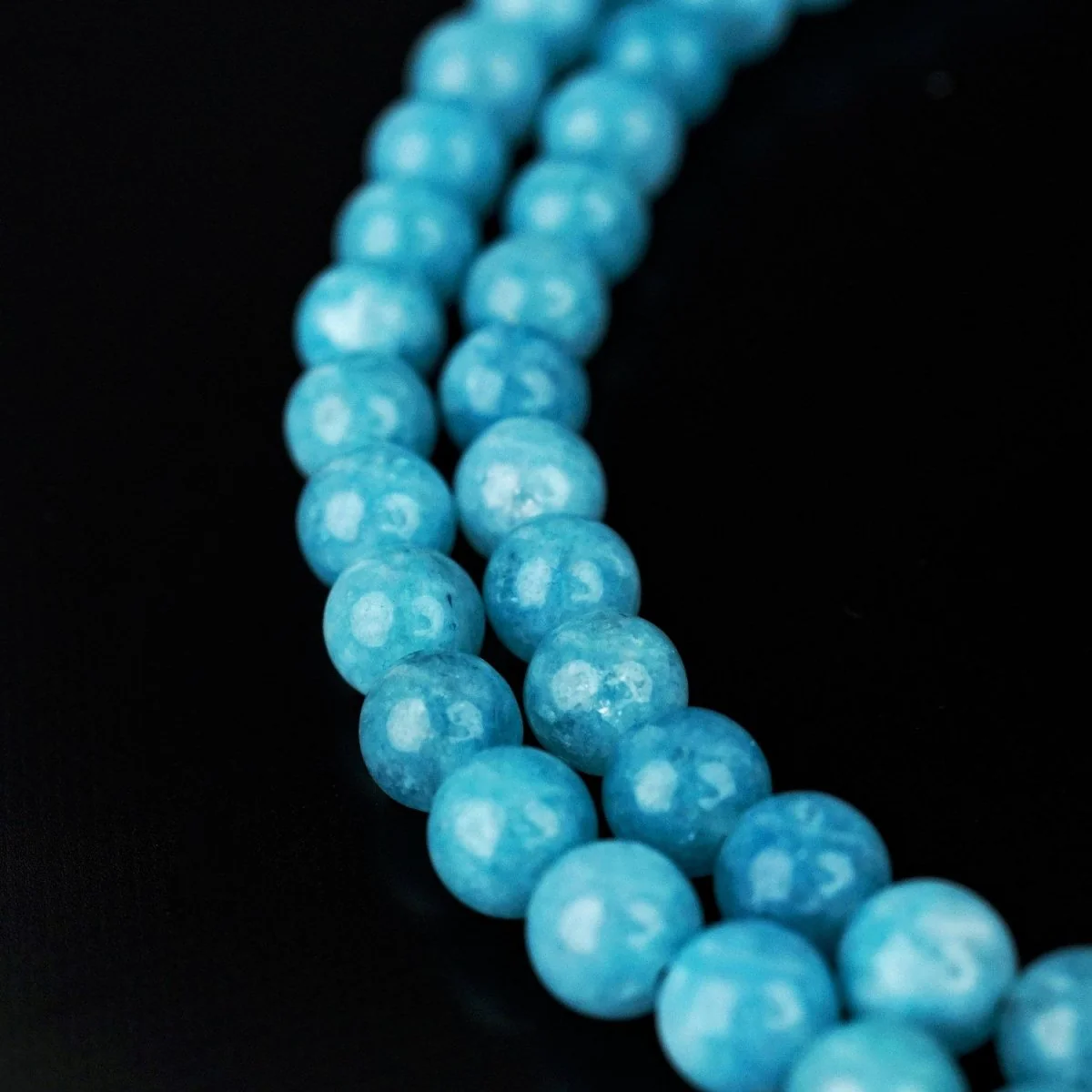 Islamic Rosary | Blue Quartz Beads Prayer Beads - Sphere cut - Image 5