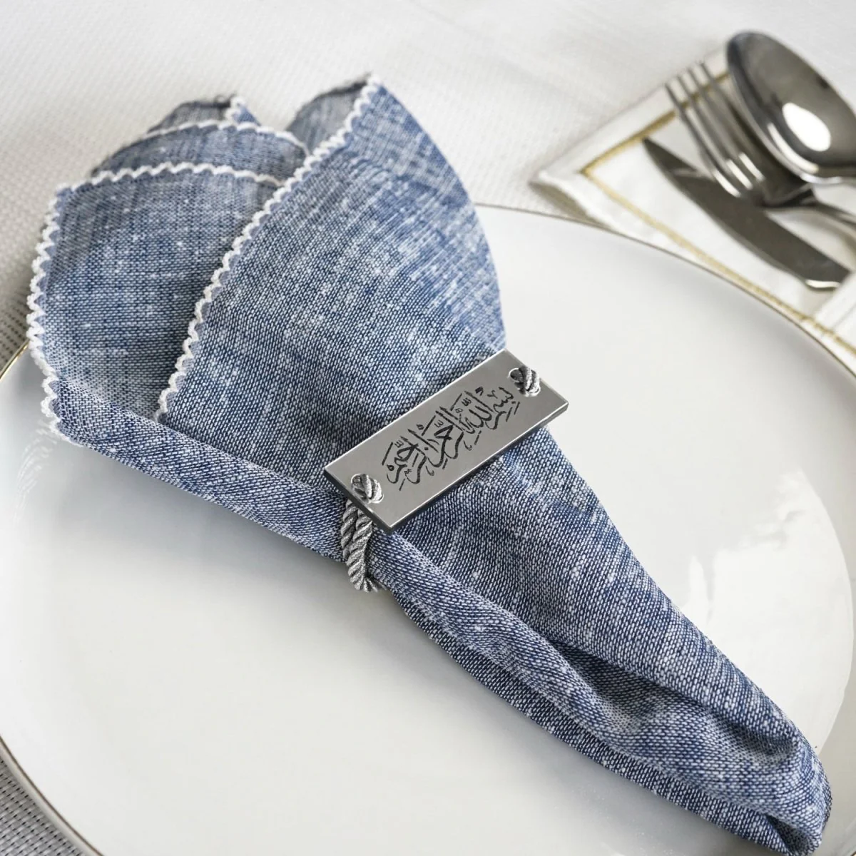 Islamic Table Decor | Thuluth Bismillah Napkin Holder 6-12 Pcs - Image 14