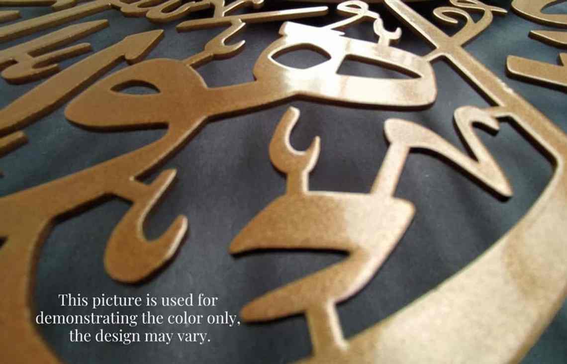 As-Salamu Alaykum Wa-Rahmatullahi Wa Barakatuh - Metal Arabic Calligraphy Art Decor - Image 12