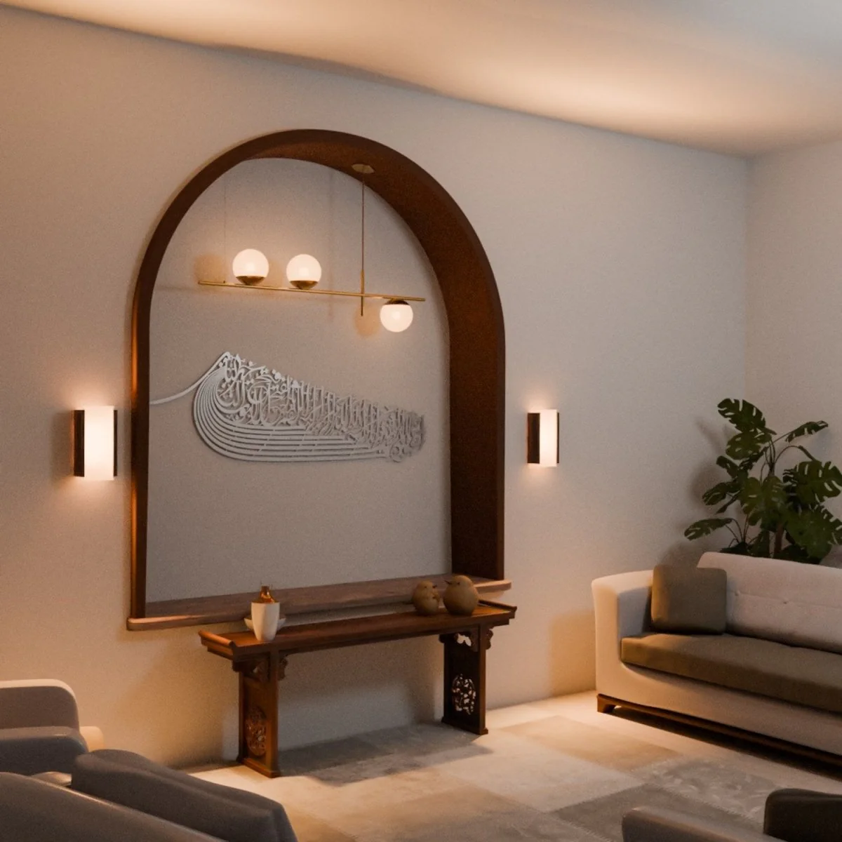 Auzu Basmala & Dua al Fath - Metal Islamic Wall Art, Ship Shaped - Image 11