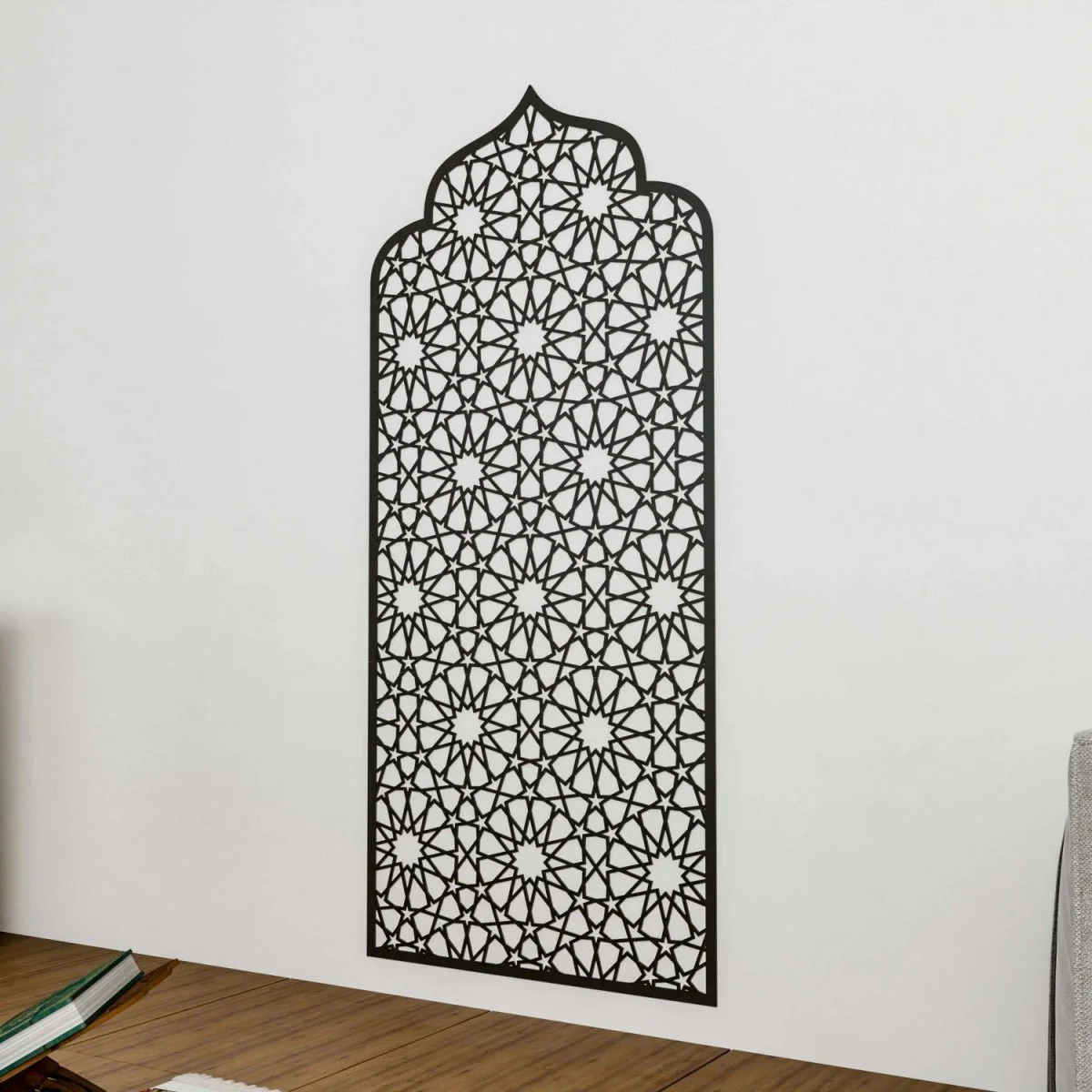 Islamic Wooden Interior Mihrab for Home Prayer Space | 12-Pointed Star - Image 7