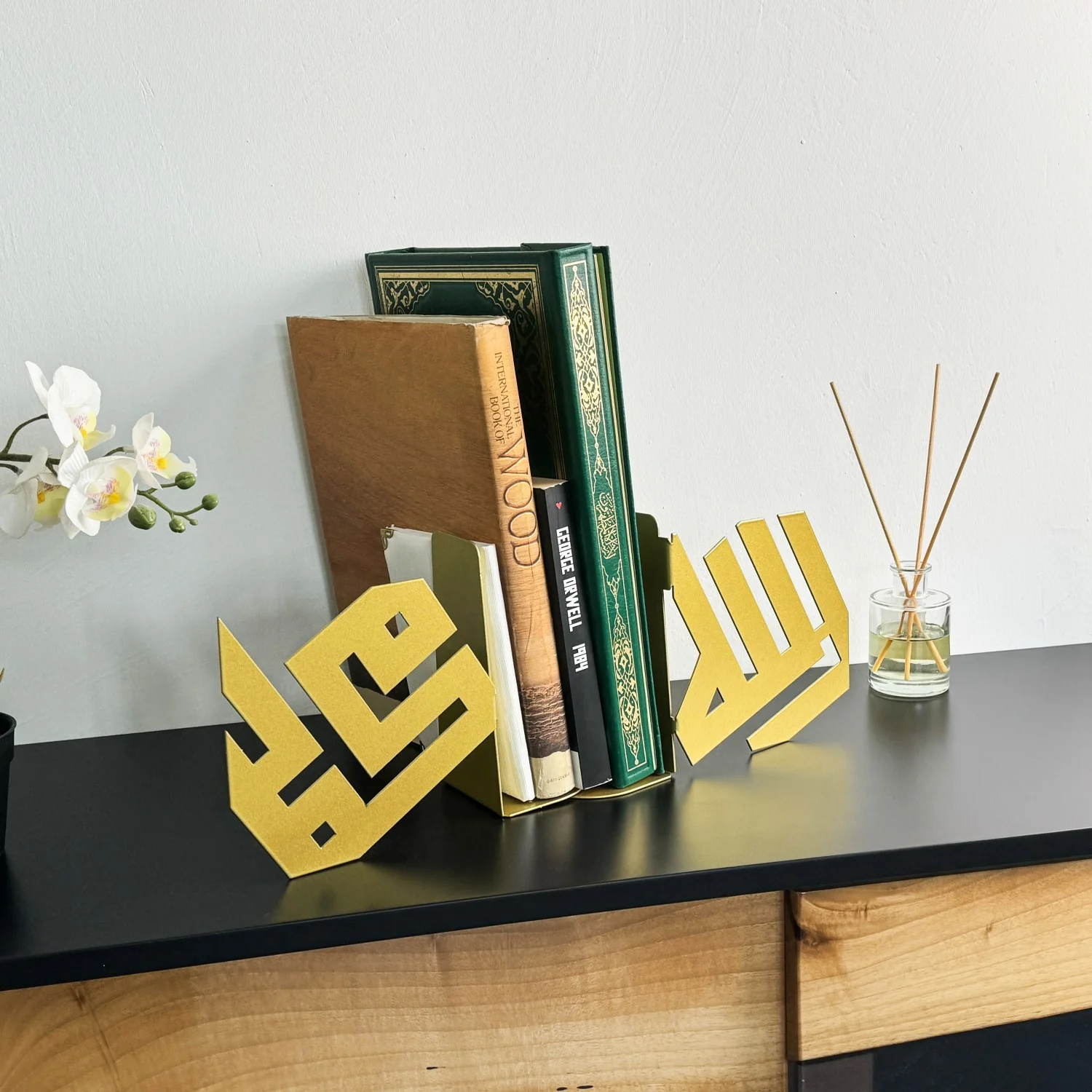 Allah (C.C.) and Mohammad (PBUH) Bookend - Kufic Calligraphy, Islamic Home Decor - Image 12
