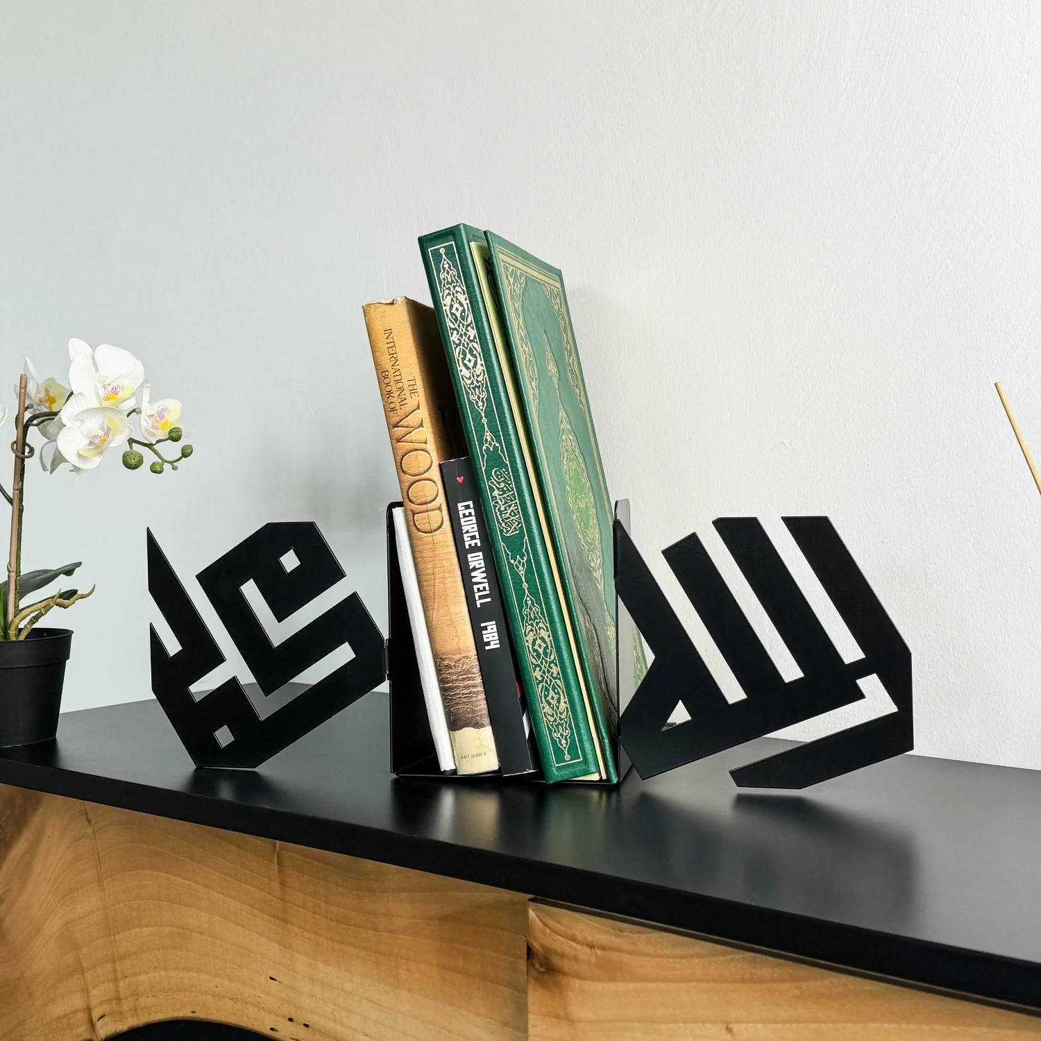 Allah (C.C.) and Mohammad (PBUH) Bookend - Kufic Calligraphy, Islamic Home Decor - Image 15
