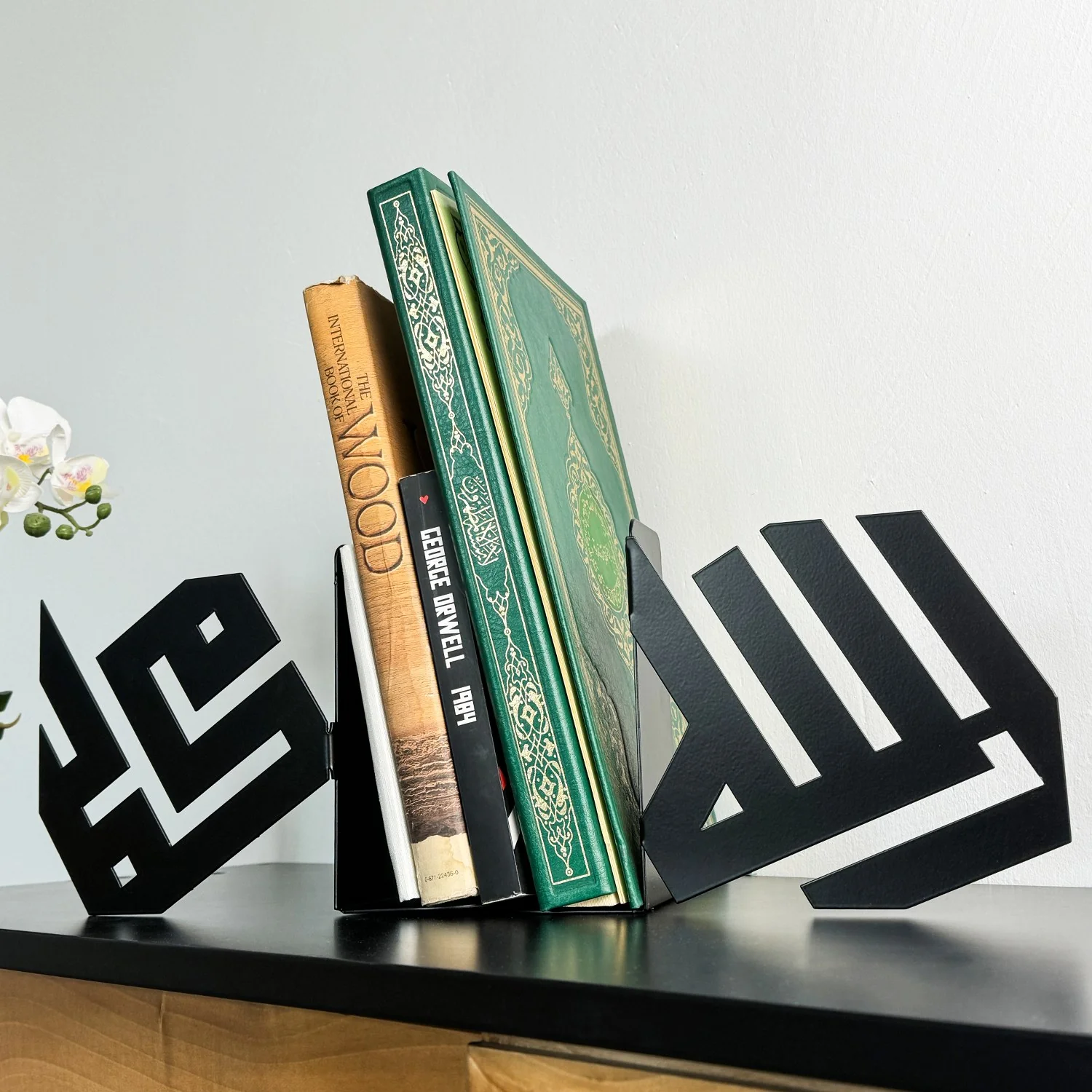 Allah (C.C.) and Mohammad (PBUH) Bookend - Kufic Calligraphy, Islamic Home Decor - Image 17