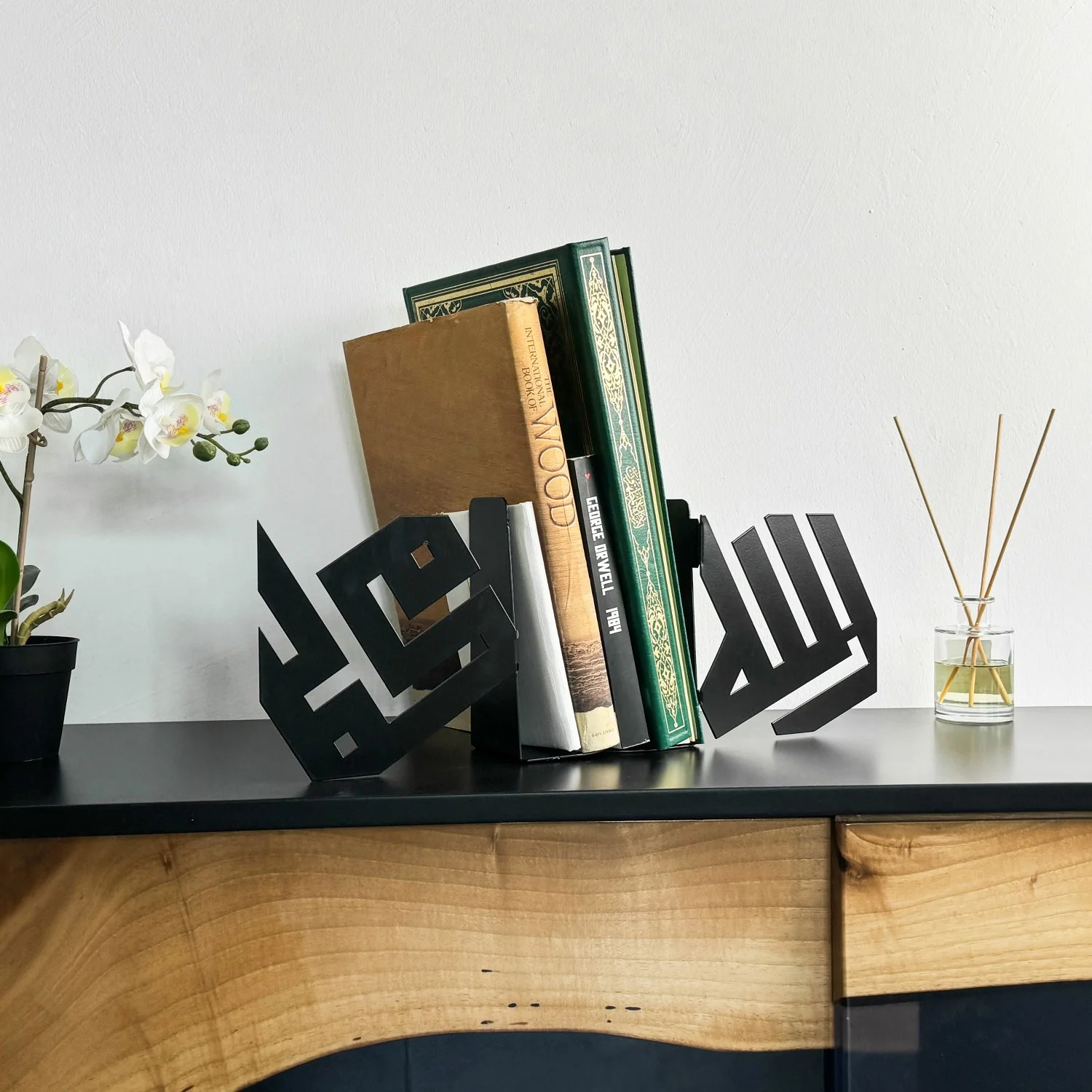 Allah (C.C.) and Mohammad (PBUH) Bookend - Kufic Calligraphy, Islamic Home Decor - Image 18