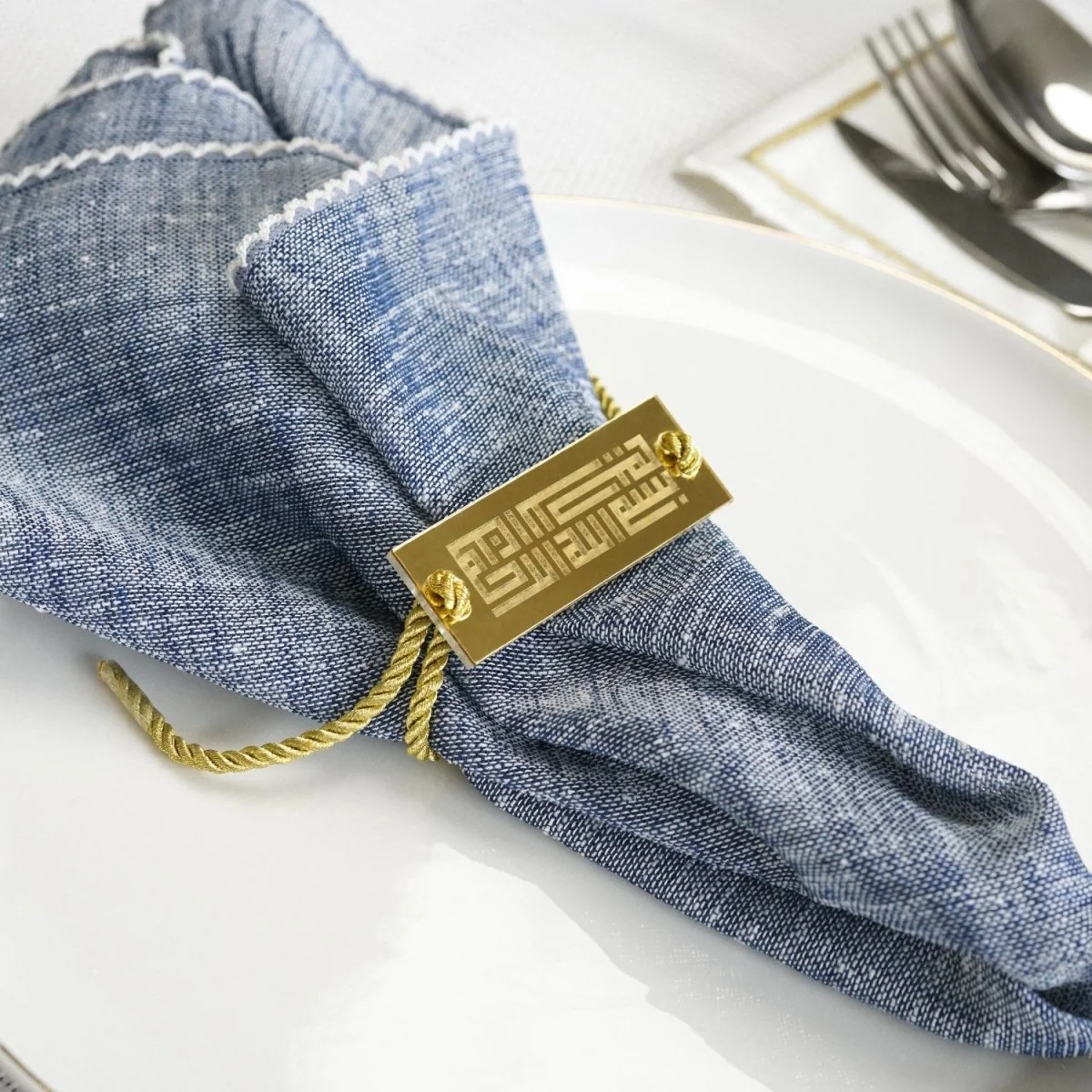 Kufic Bismillah Napkin Holder Set - Islamic Dining Table Decor (6-12 Pcs) - Image 7