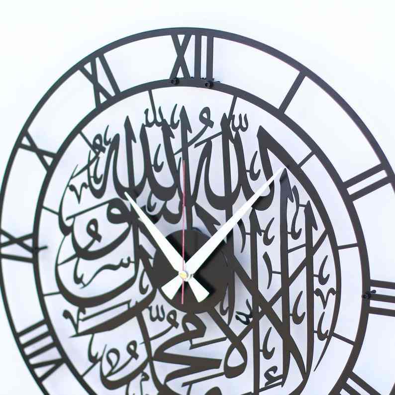 First Kalima | Metal Wall Clock - Islamic Home Art - Image 12