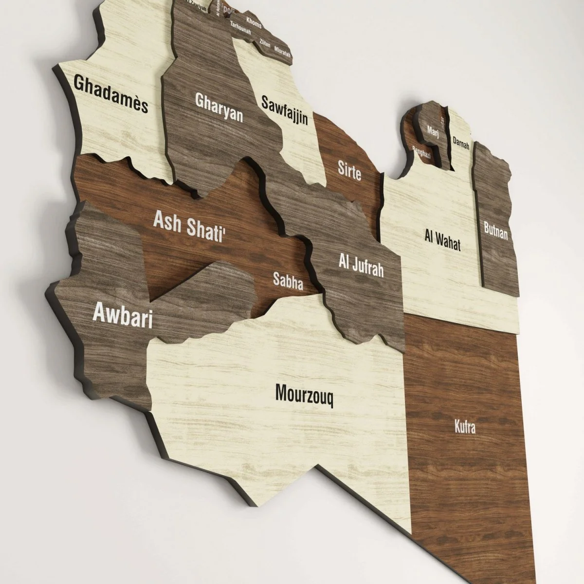Libya Map Wall Art - Wooden Decor for Your Living Space - Image 2