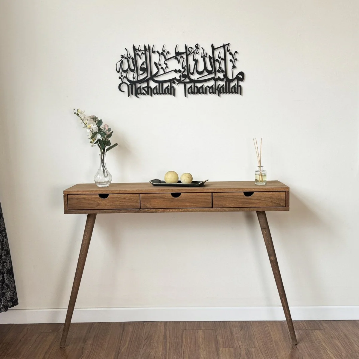 Mashallah Tabarakallah Metal Islamic Wall Art - Latin & Arabic Calligraphy - Image 5